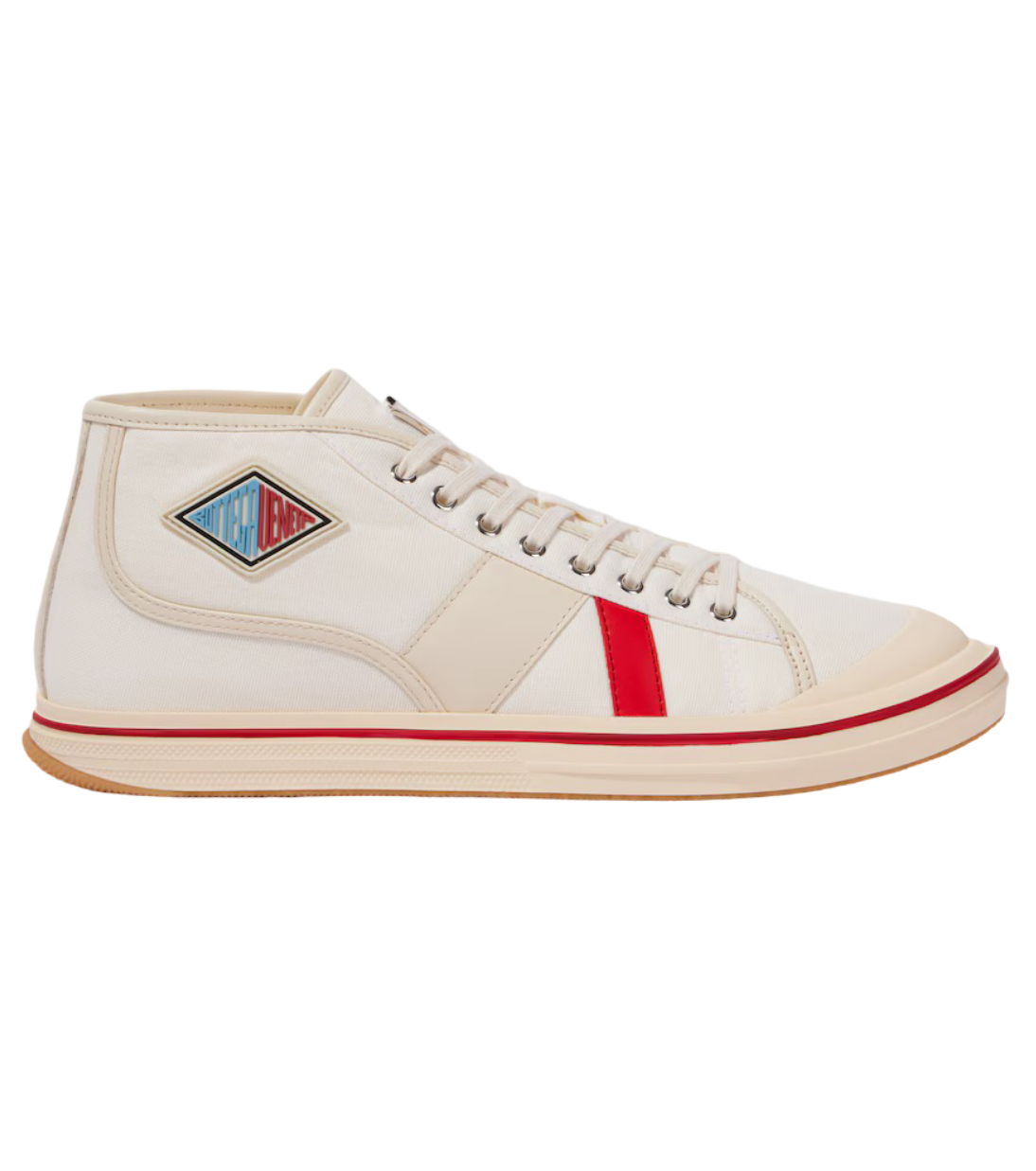 Eliot leather-trimmed canvas sneakers