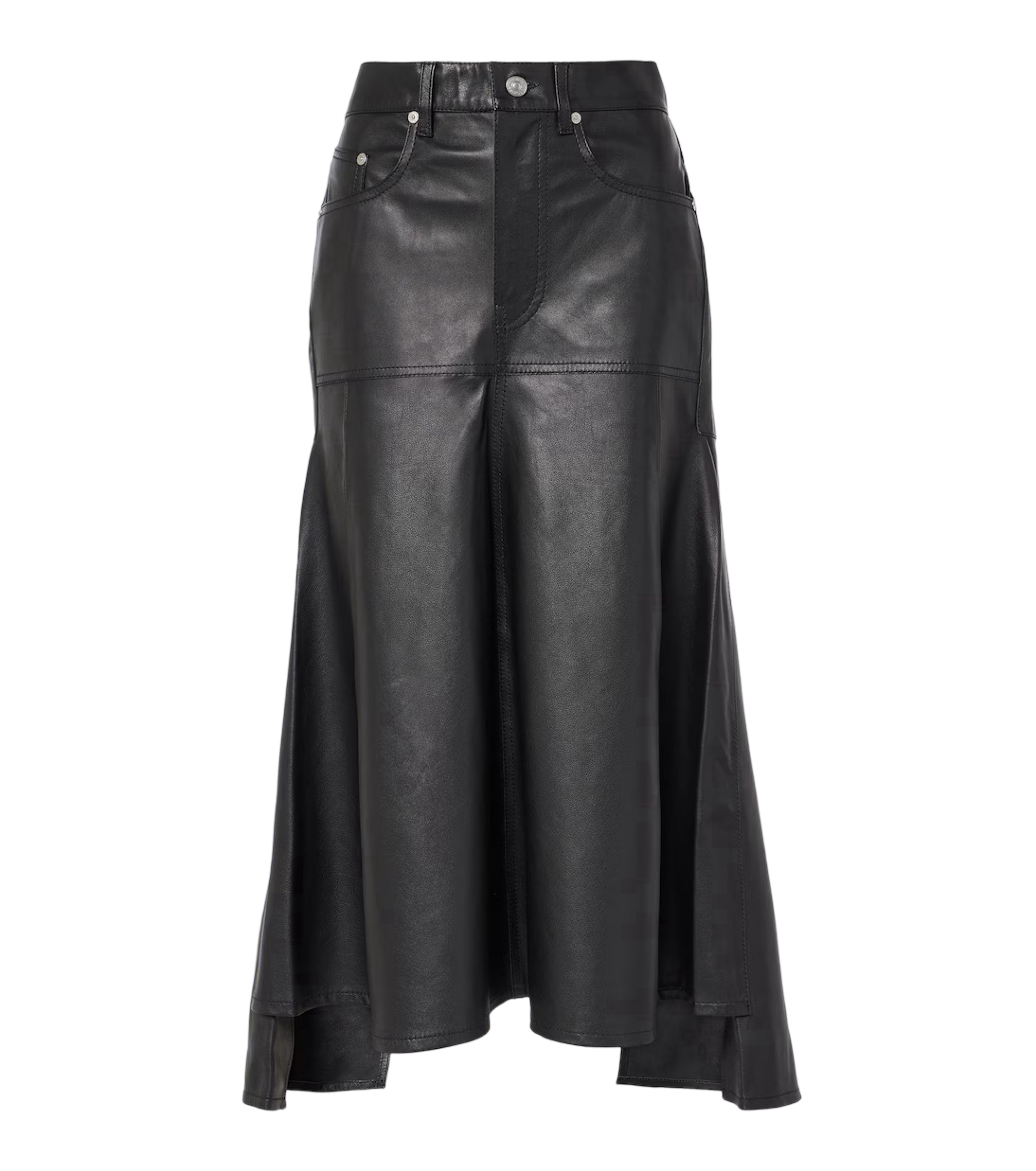 Leather Midi Skirt
