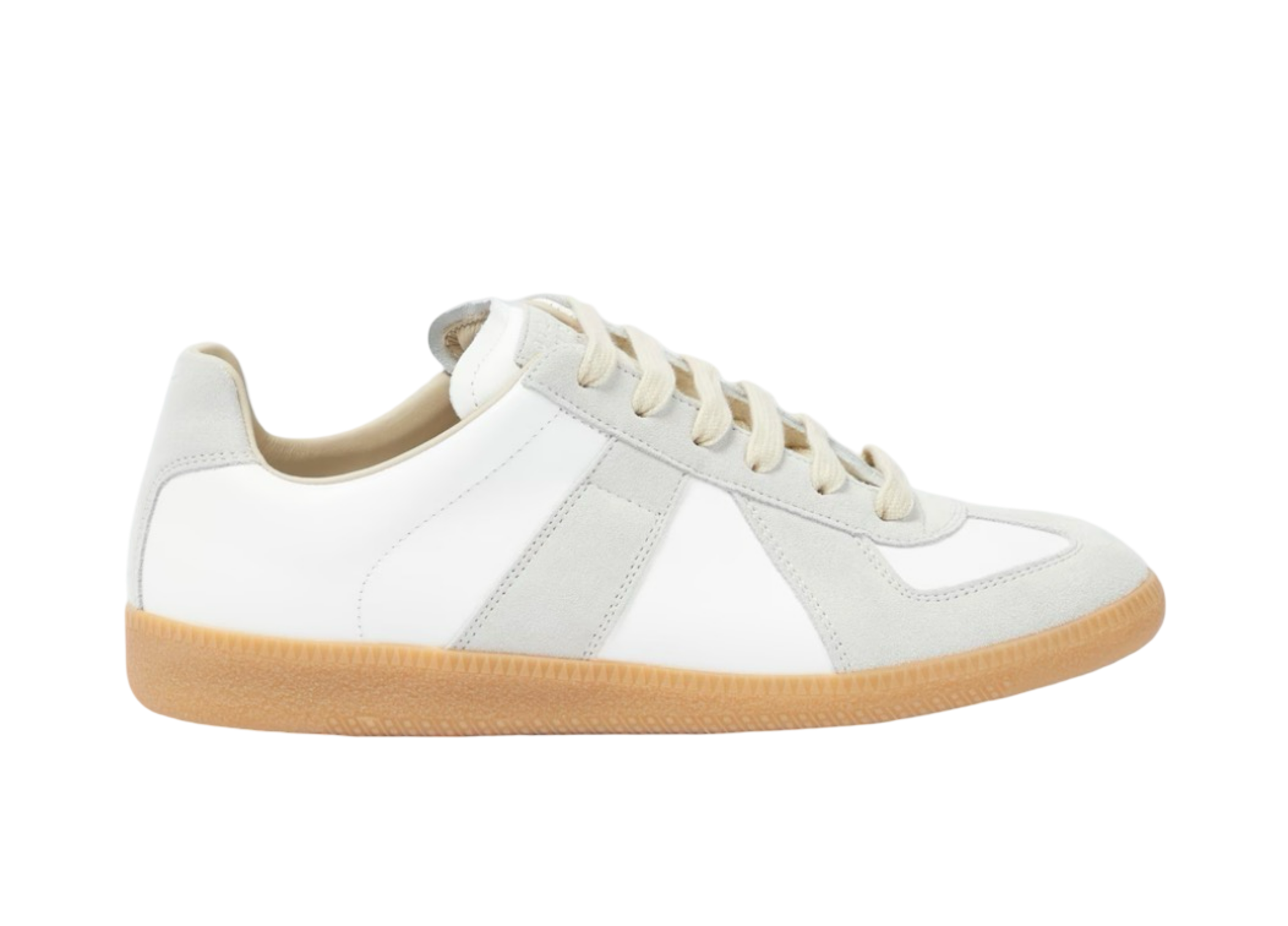 Replica leather and suede sneakers