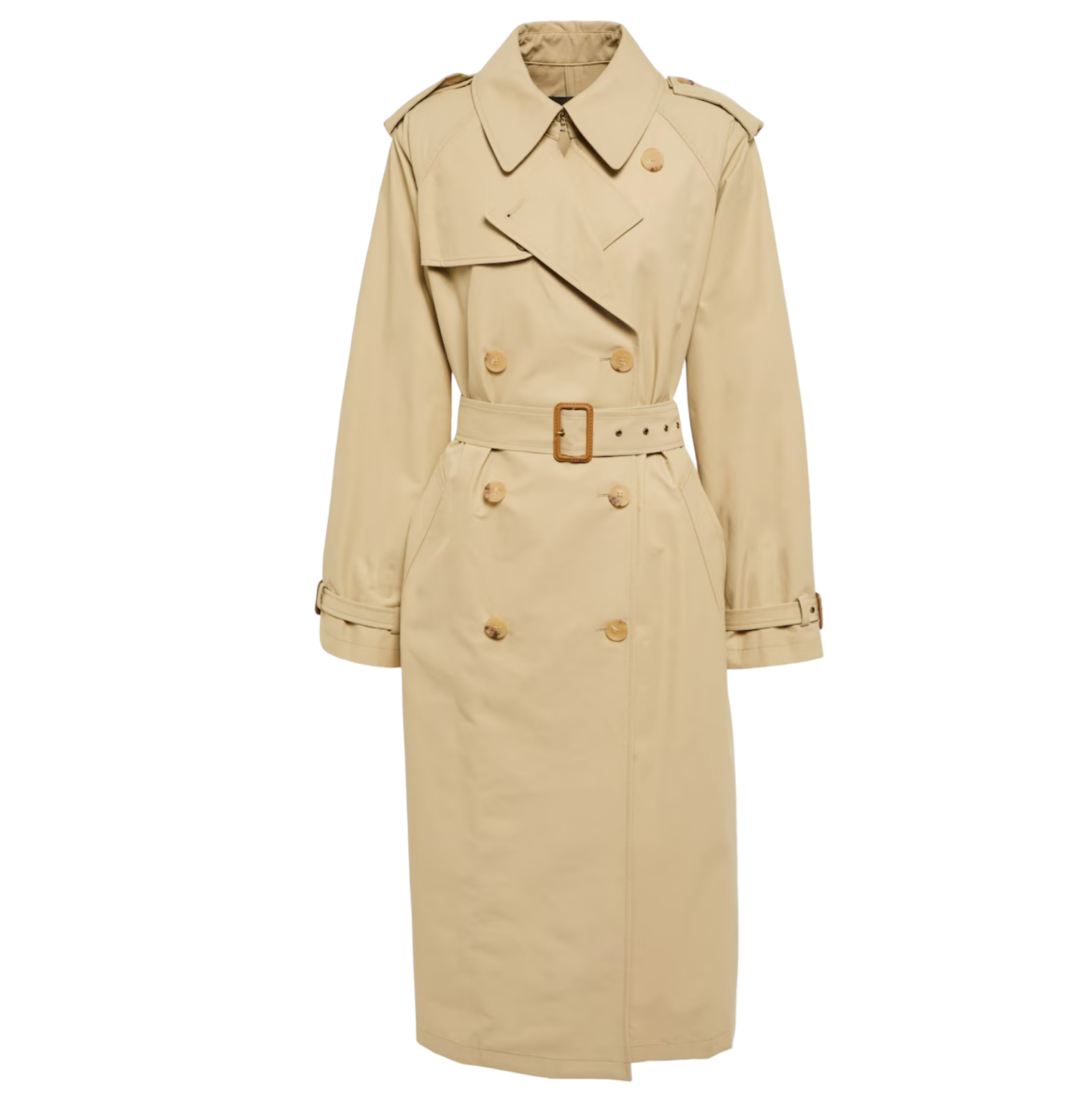 Tanner Cotton-Blend Trench Coat in Beige