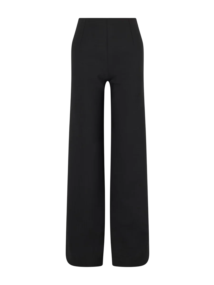 Wool-Blend Straight-Leg Pants