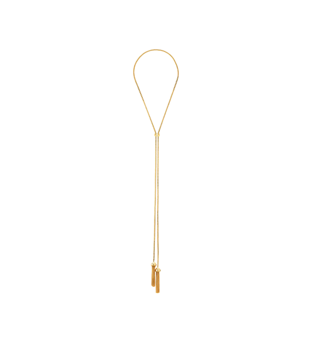Brass And Crystal Cabochon Lariat Necklace