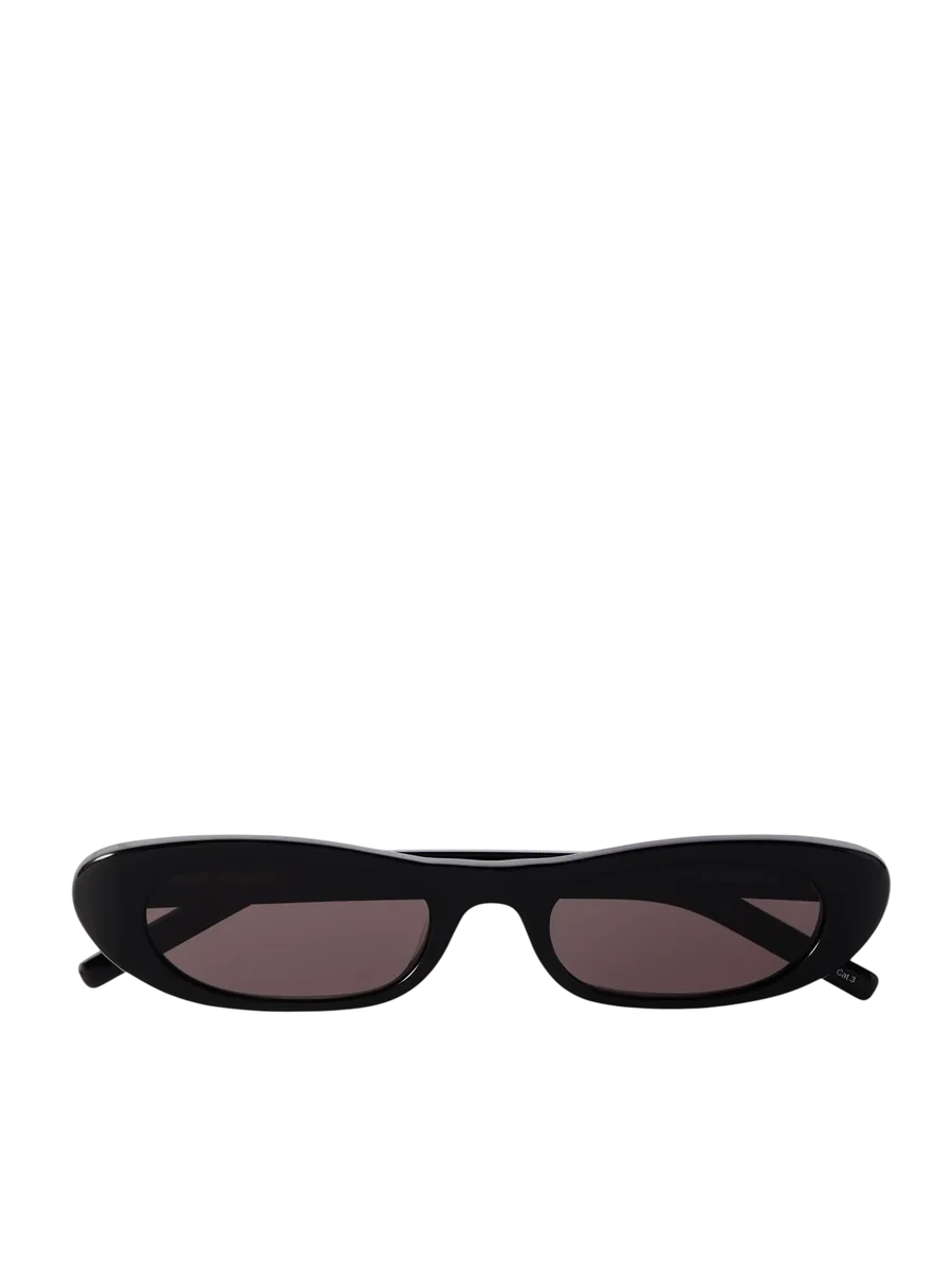 Shade Oval-Frame Acetate Sunglasses