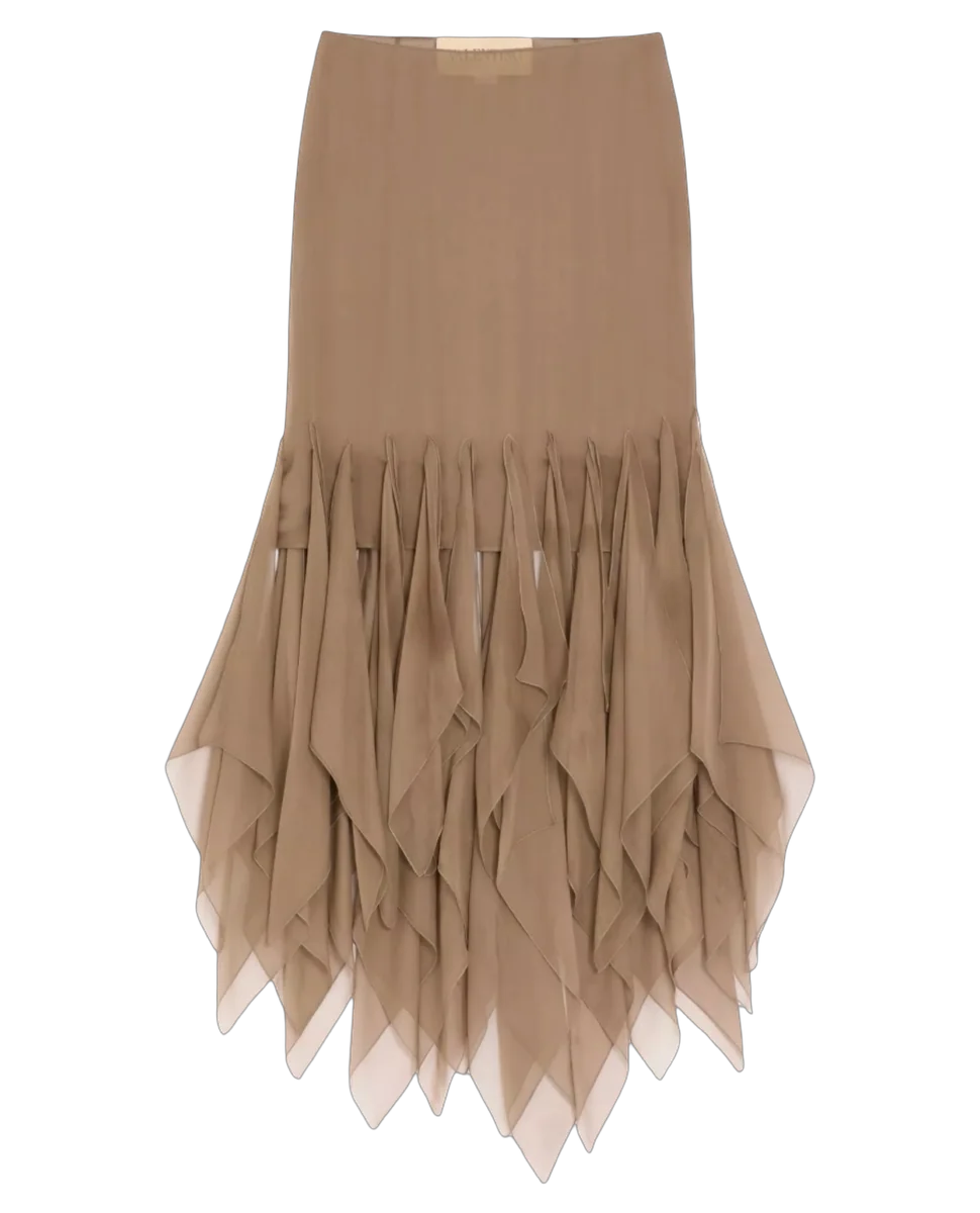 Asymmetrical Chiffon Skirt
