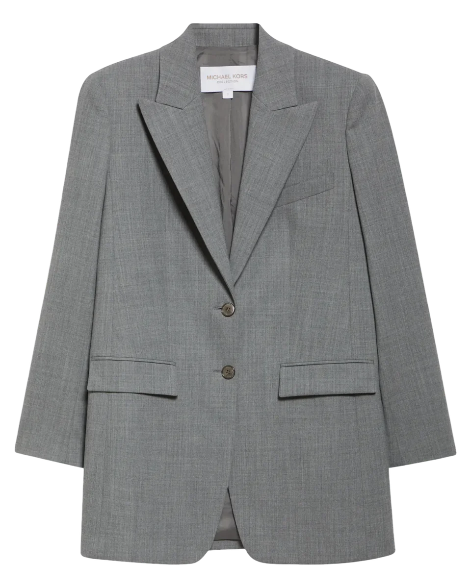 Stretch Virgin Wool Boyfriend Blazer