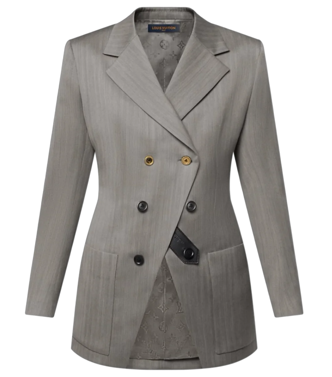 Asymmetrical Double-Breasted Blazer