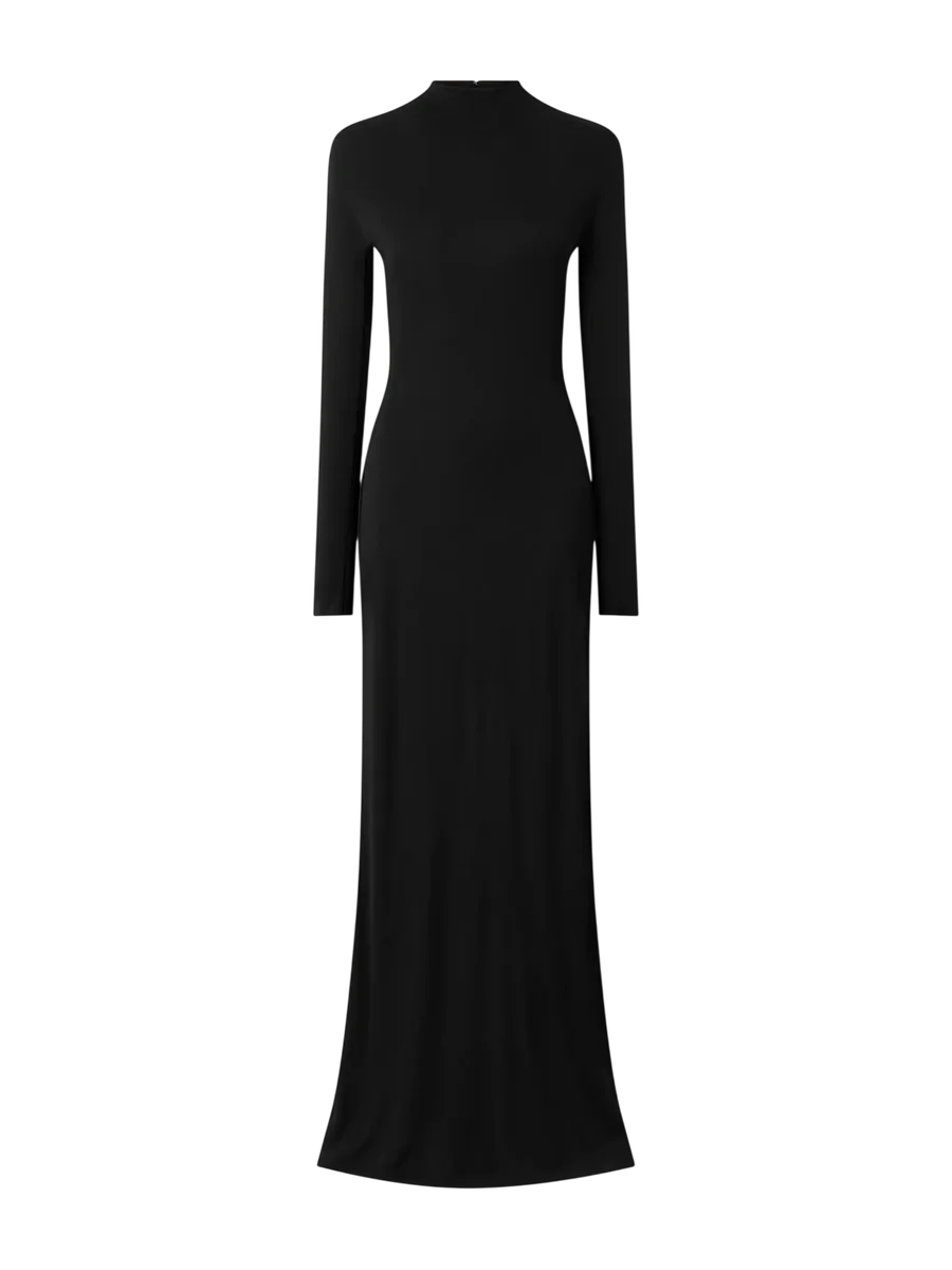 Jersey Mock-Neck Gown