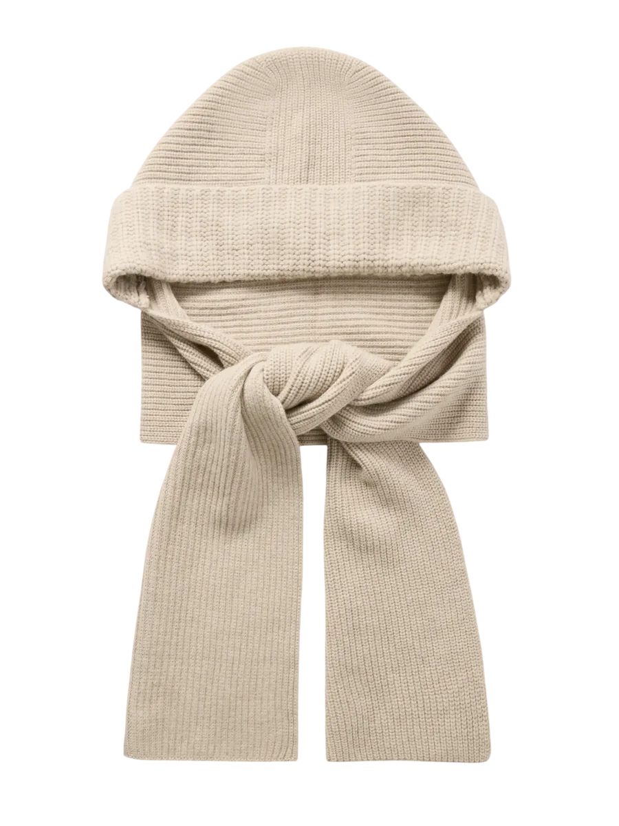 Hooded Ribbed Wool And Cashmere-Blend Snood