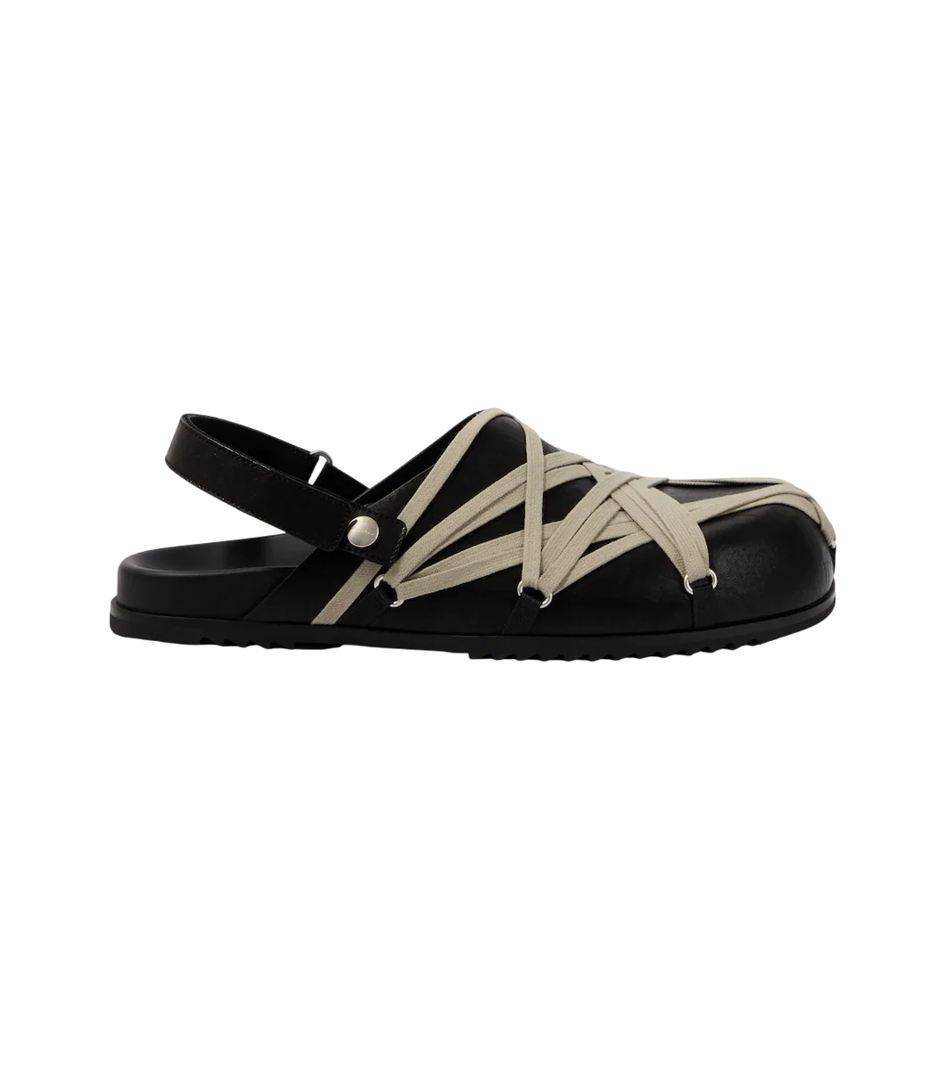 Megalace Leather Mules