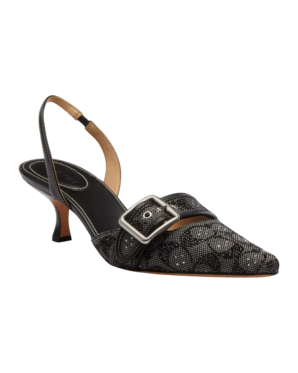 Margot Slingback In Crystal Signature Jacquard