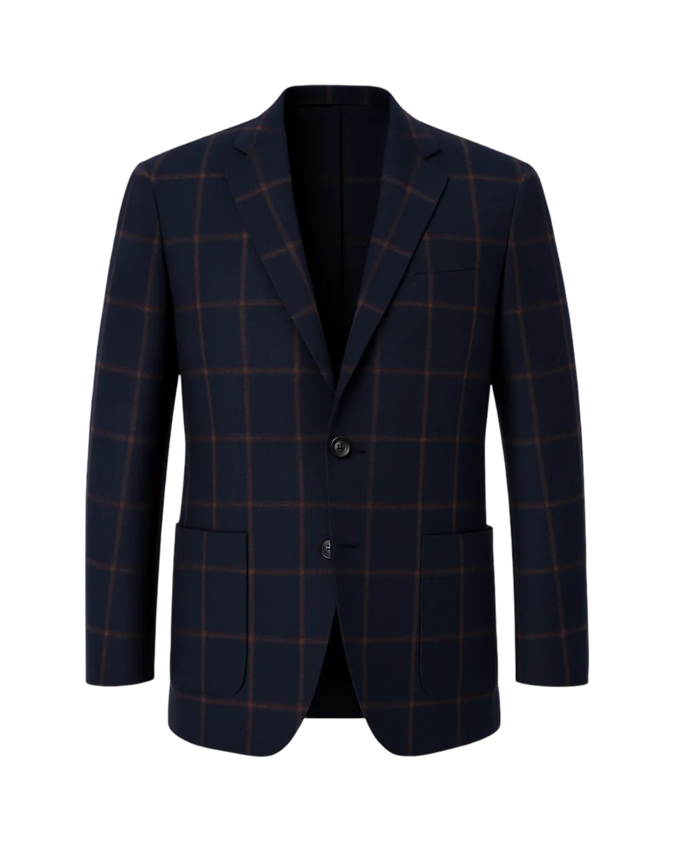 Kiton - Pure Cashmere Glen Check Windowpane Blazer