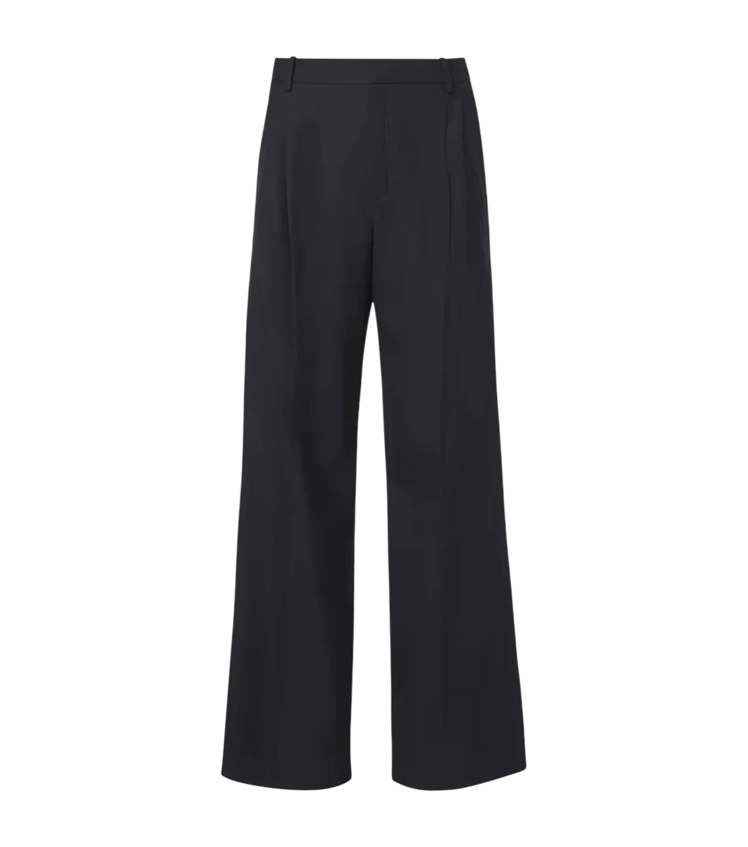 High-Rise Wool Wide-Leg Pants