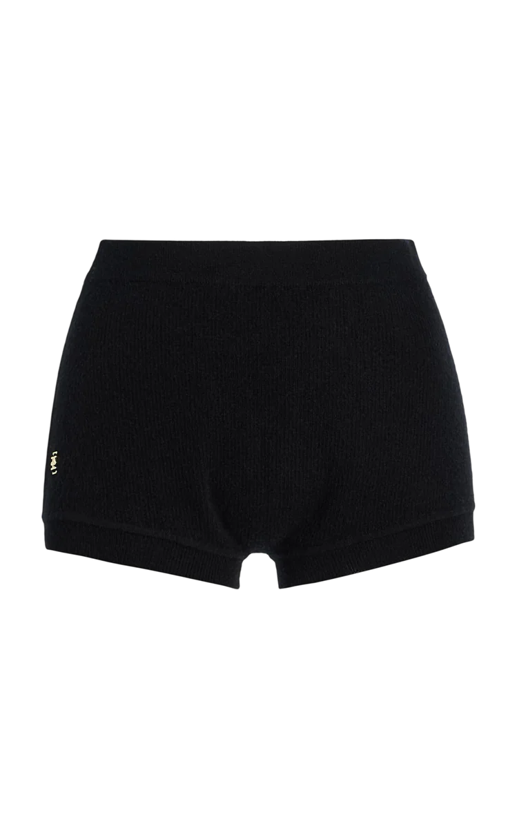 Ribbed Cashmere Bloomer Shorts