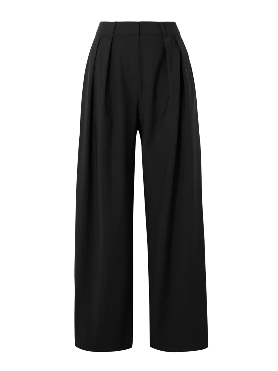 Ripley Pleated Crepe Wide-Leg Pants