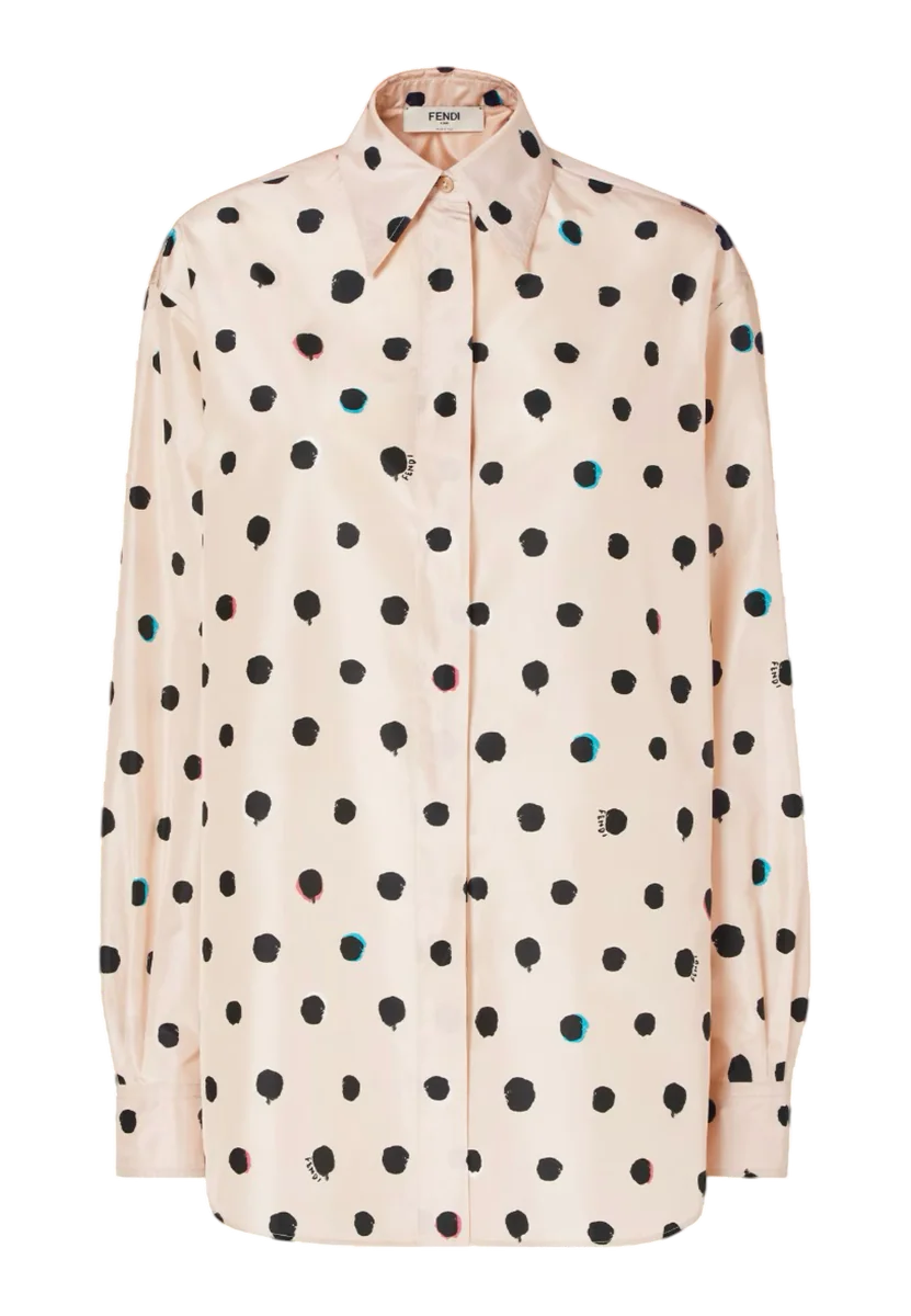 Pink Printed Taffeta Shirt