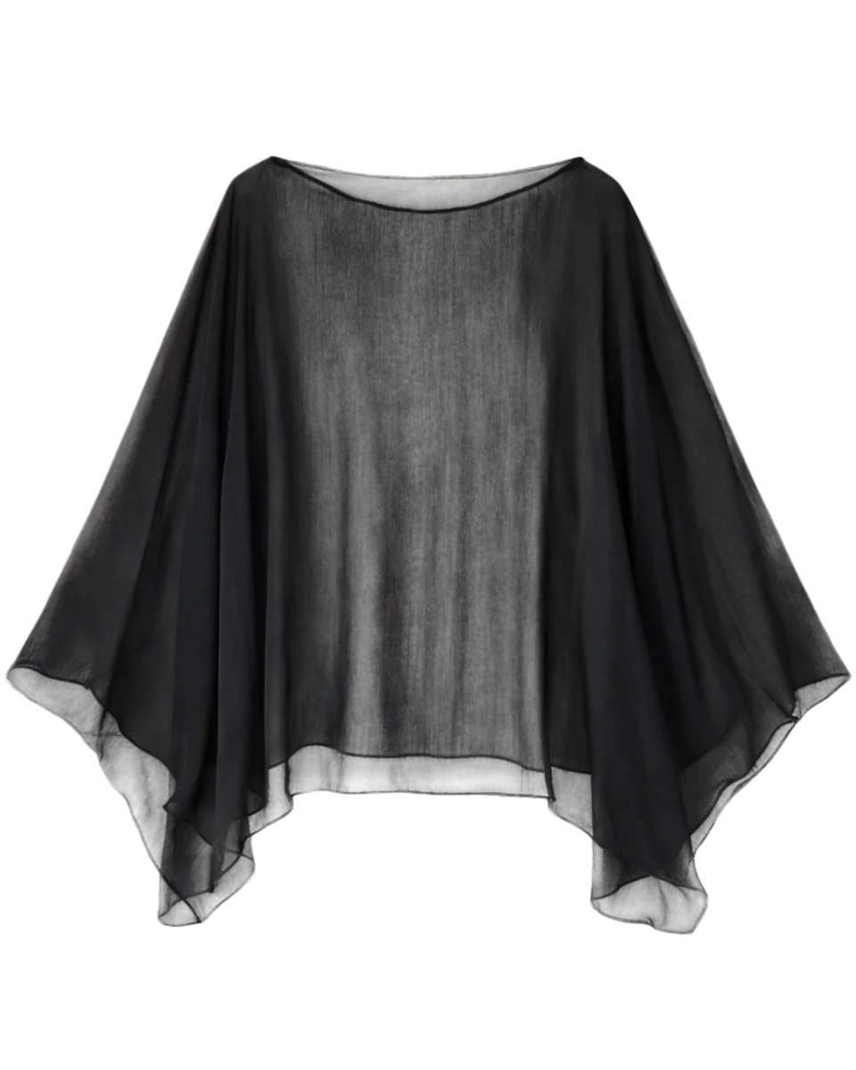 Ibis Poncho Set In Black