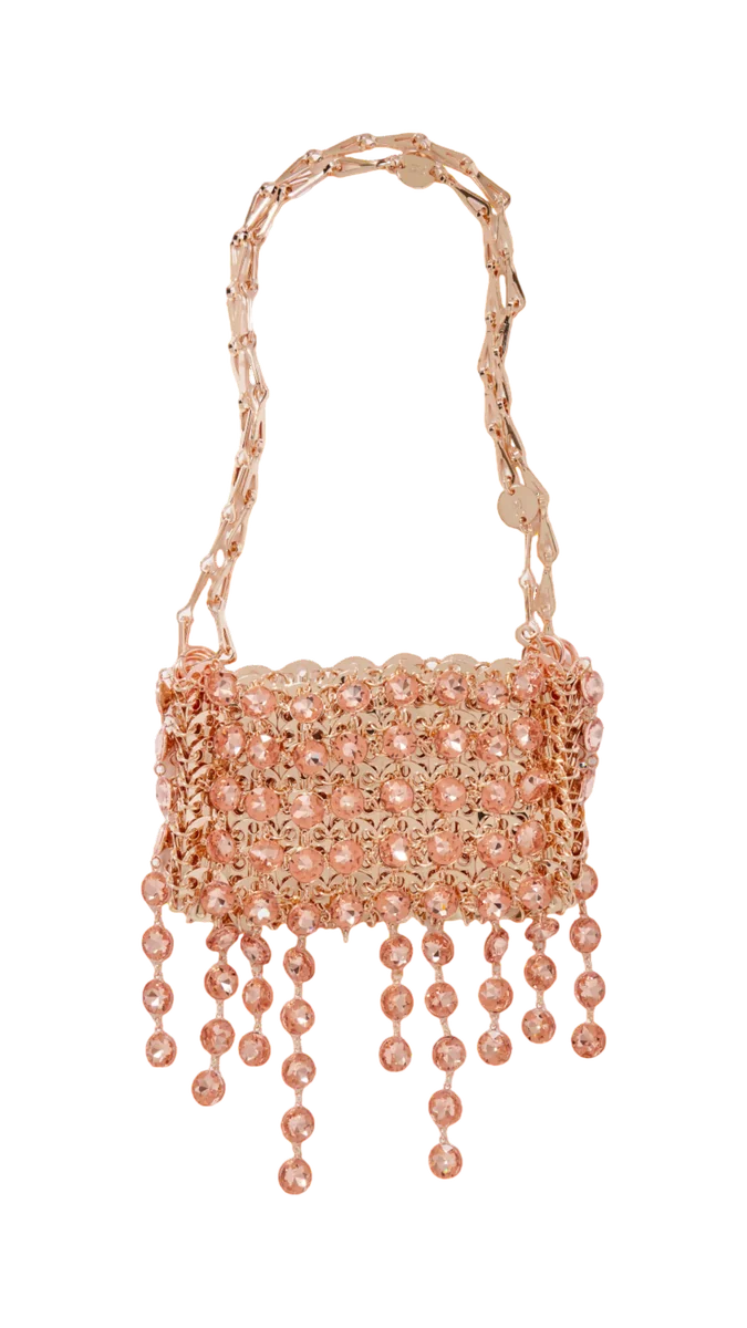 1969 Nano Crystal-Embellished Chainmail Shoulder Bag