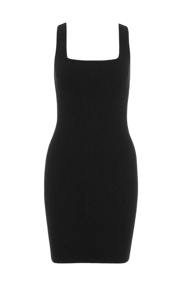 Ribbed Viscose Blend Tank Dress