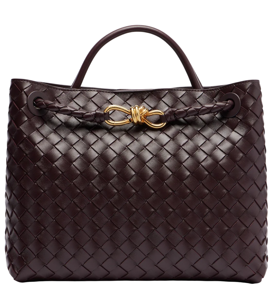 Andiamo Intrecciato Medium Leather Tote Bag