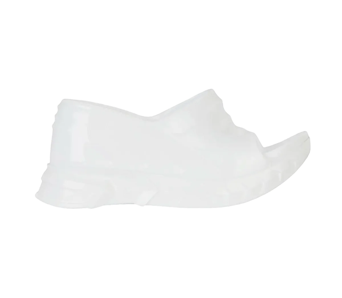 Marshmallow Wedge Sandals In Rubber in White
