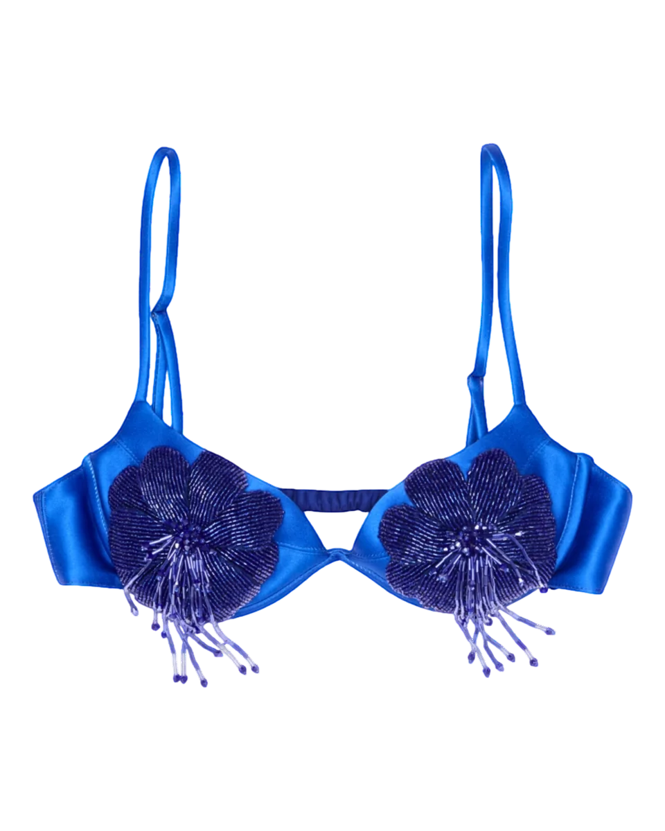 Bare Tip Satin Bra Top