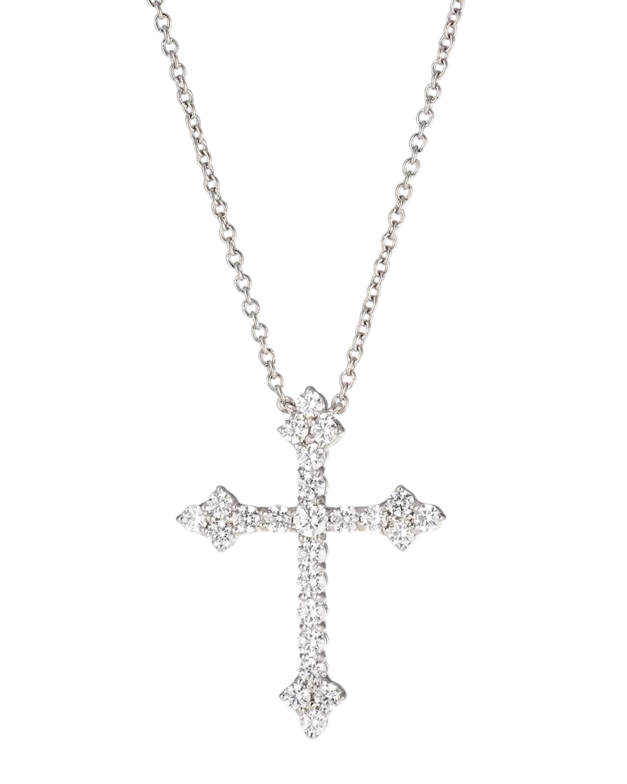 2.25 Tcw Large Cz Cross Pendant Necklace