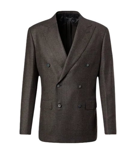 Prince Of Wales Check Wool Blazer