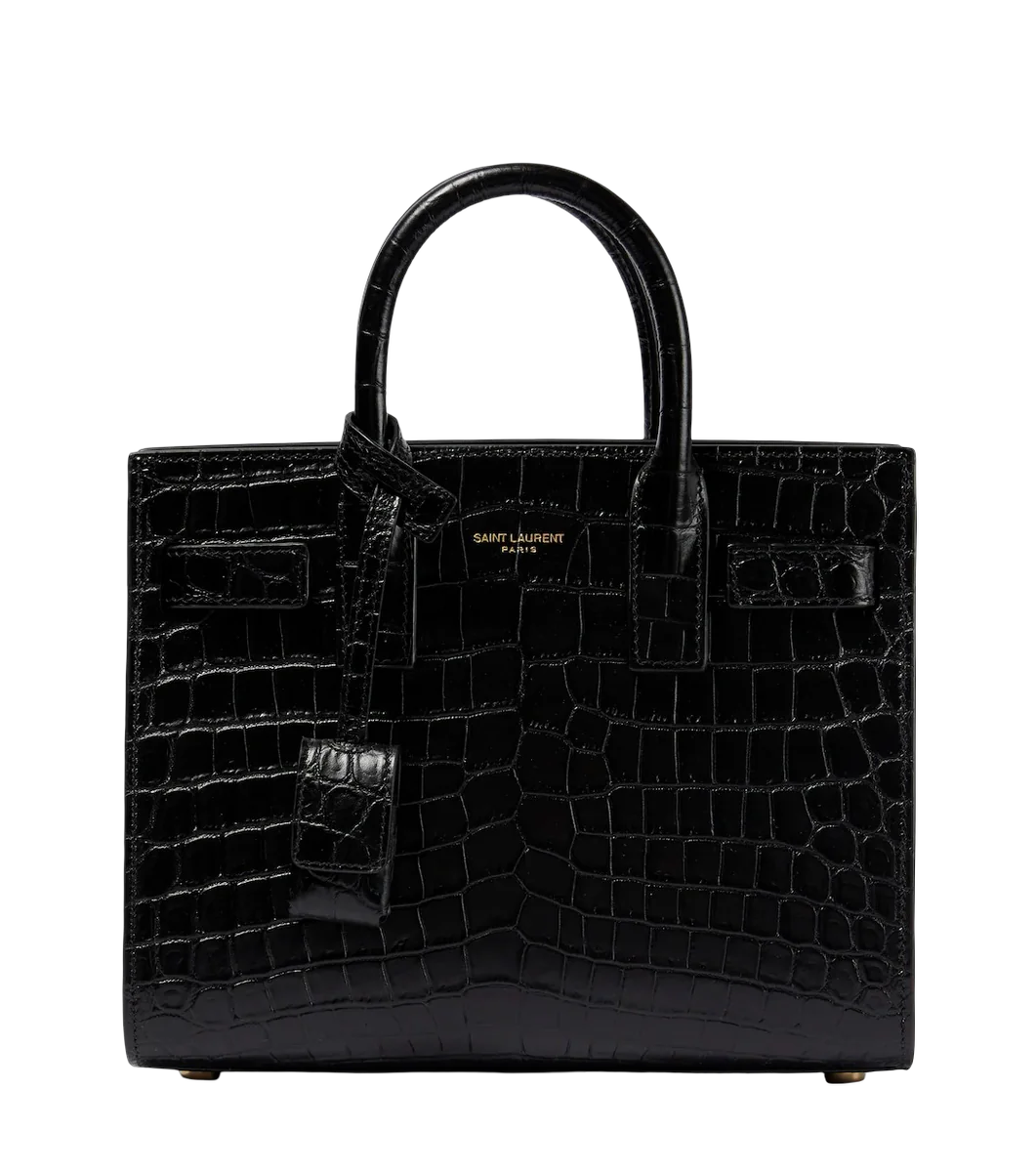 Sac De Jour Nano croc-effect leather tote bag