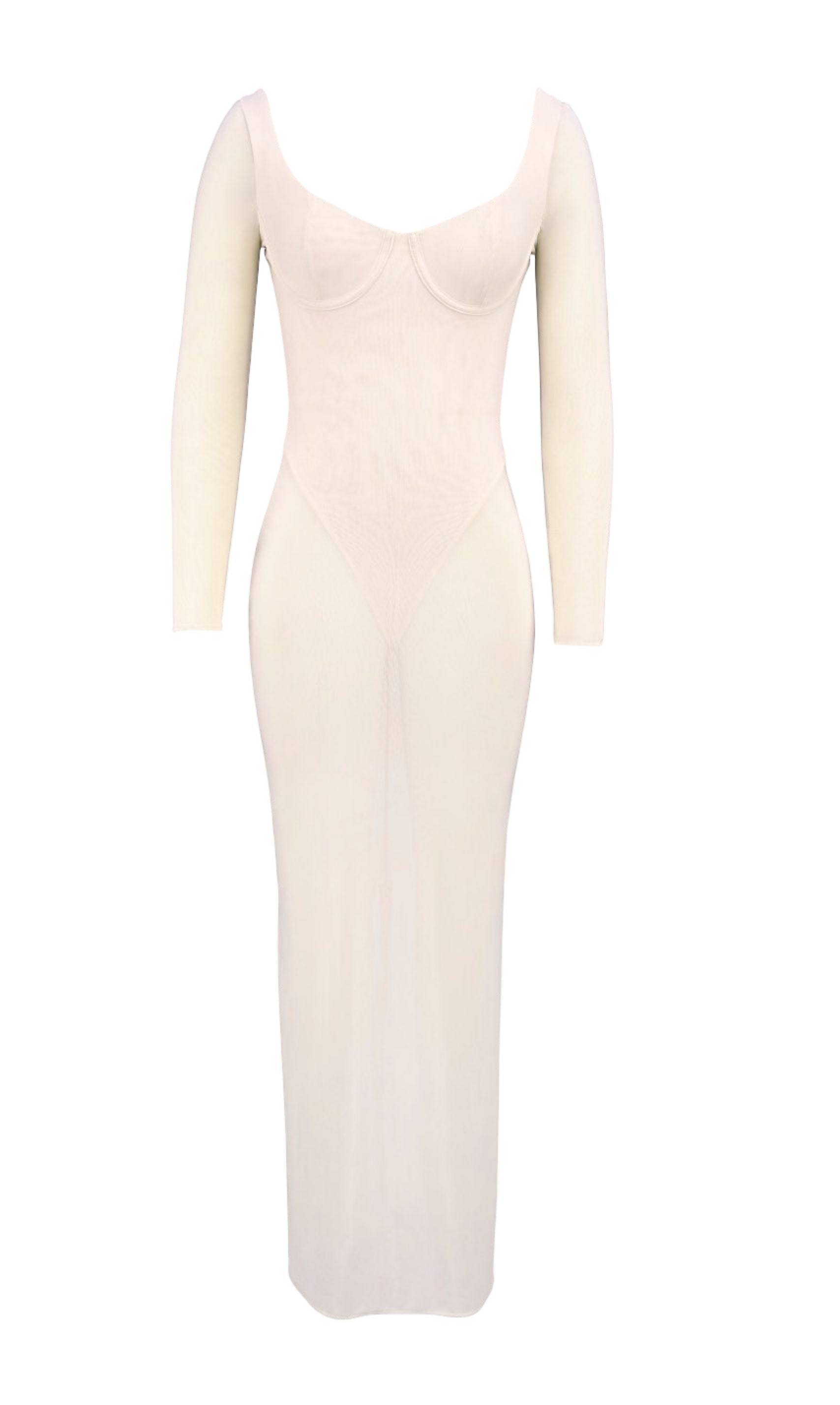 Everly Blush Mesh Maxi Dress with Bodysuit