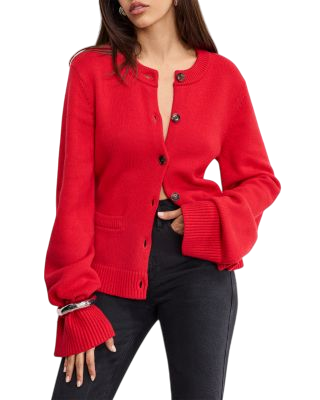 Button Front Knit Cardigan