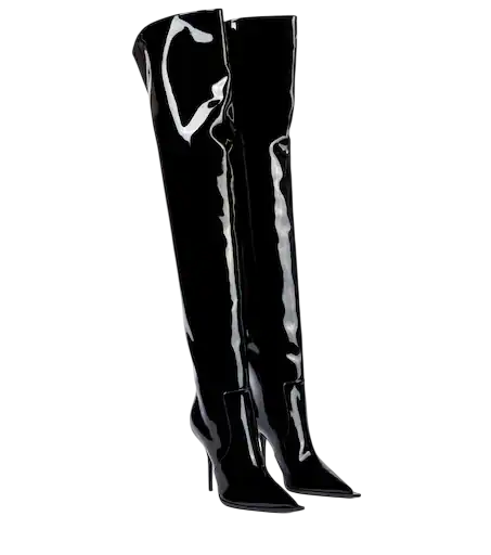 Cardinale Patent Leather Over-The-Knee Boots