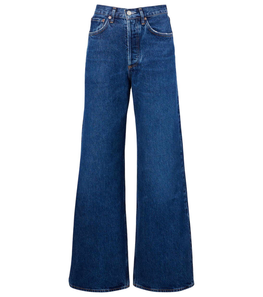 Dame Jean No Cuff High-Rise Wide-Leg Jeans