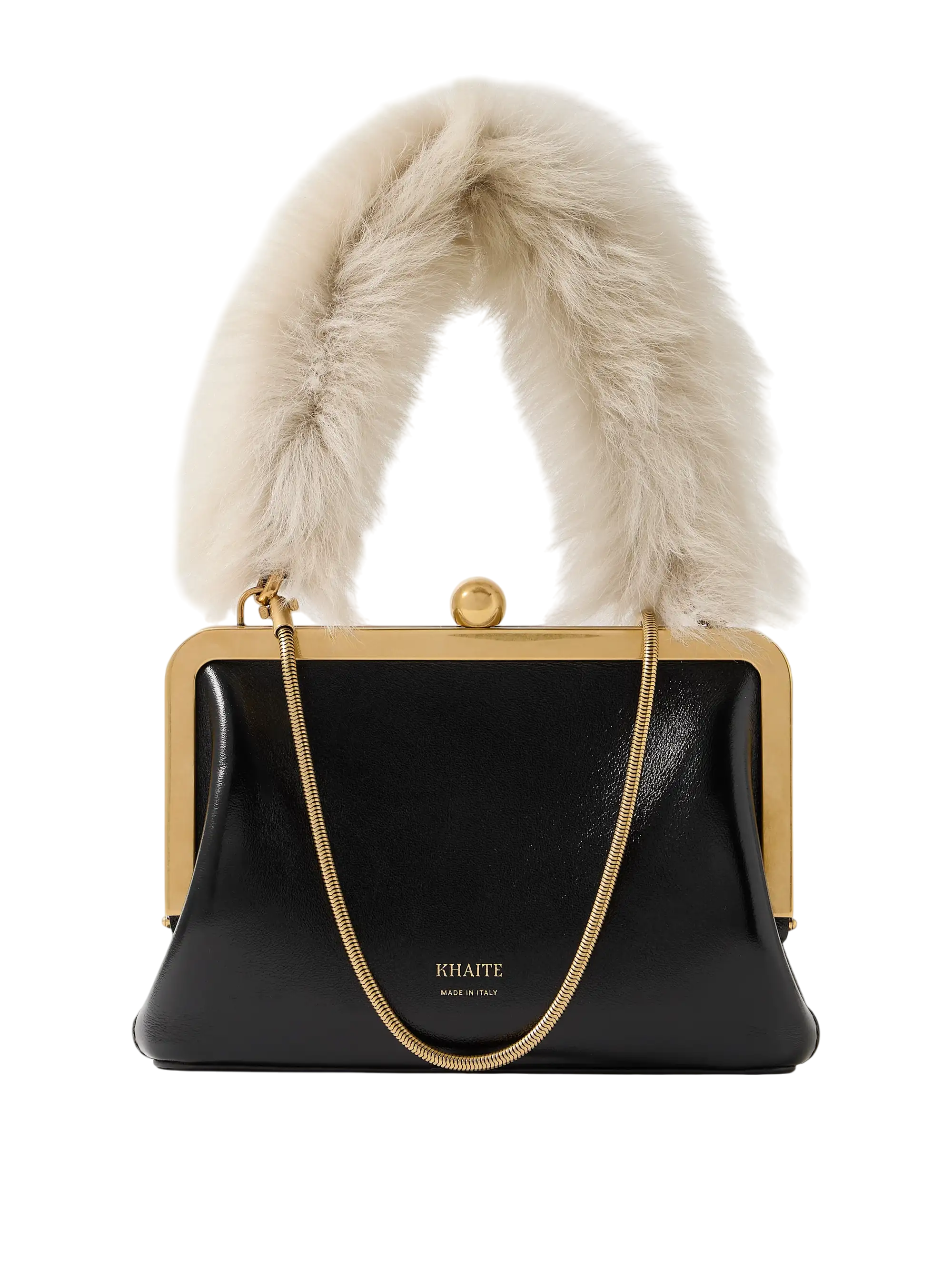 Lilith Shearling-Trimmed Leather Tote
