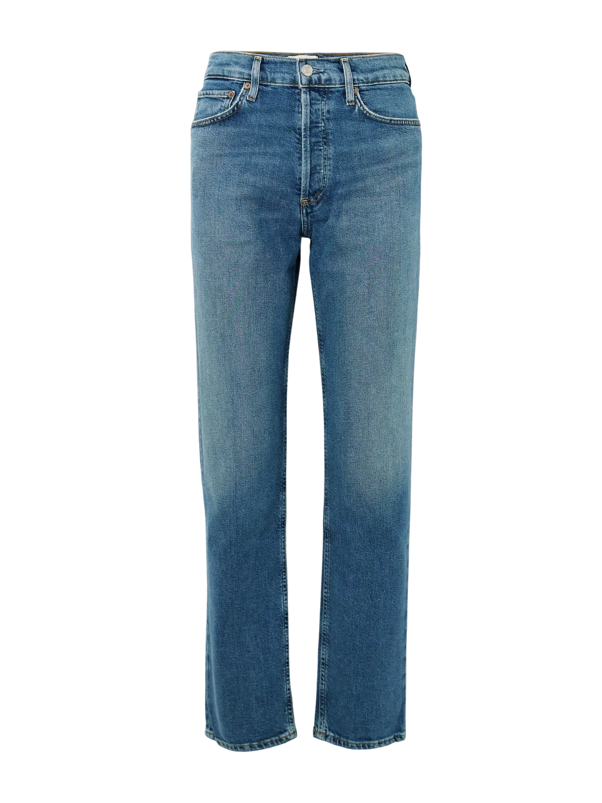 Agolde '90s Pinch Waist Long High-Rise Straight-Leg Jeans