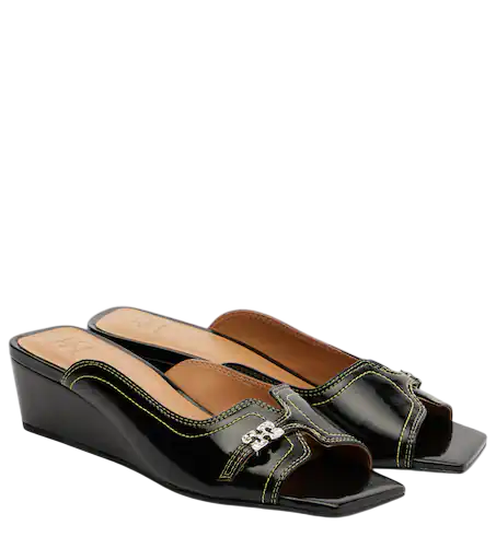 Butterfly Wedge Mules