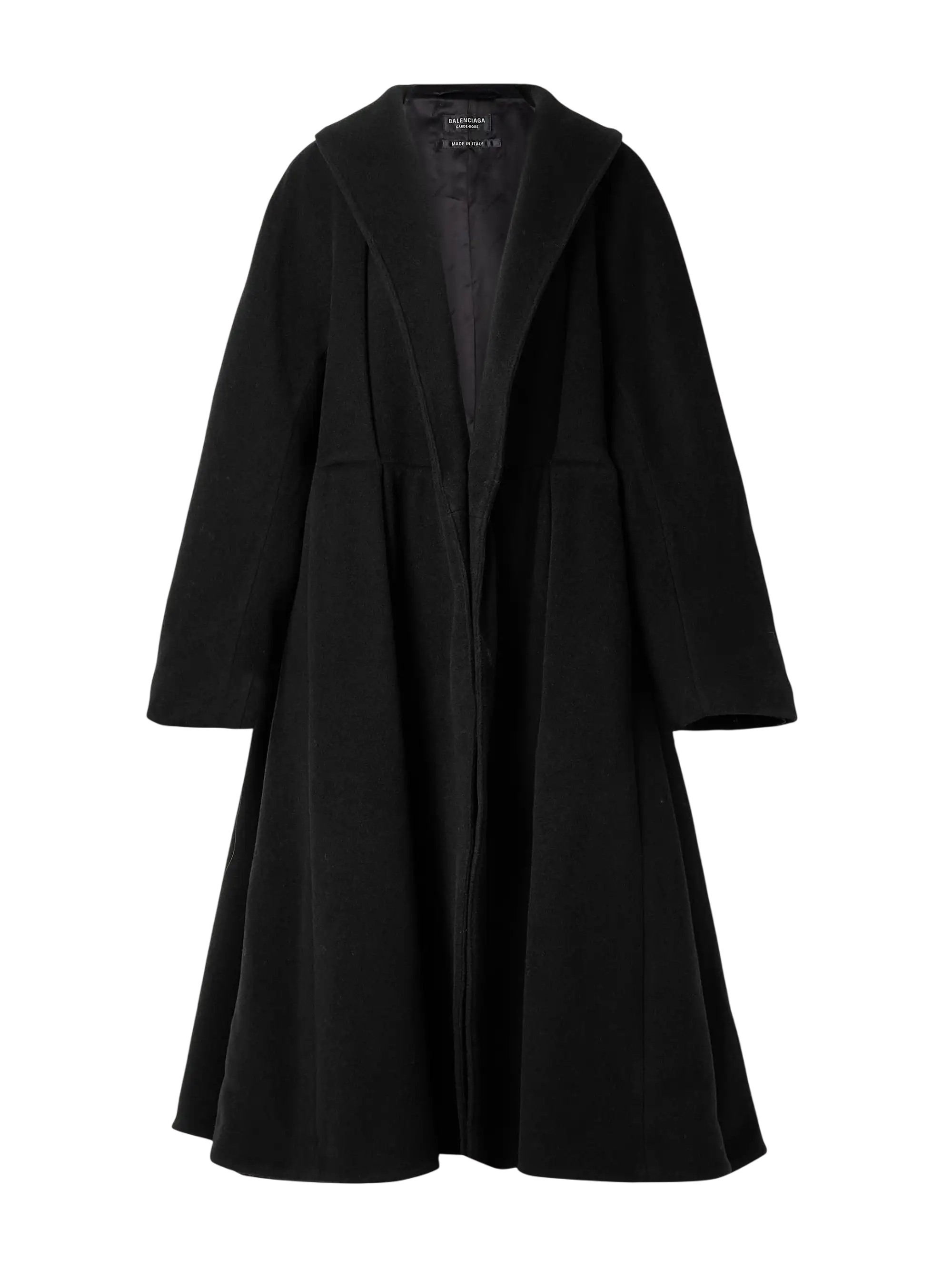 Belted Brushed Wool-Blend Coat