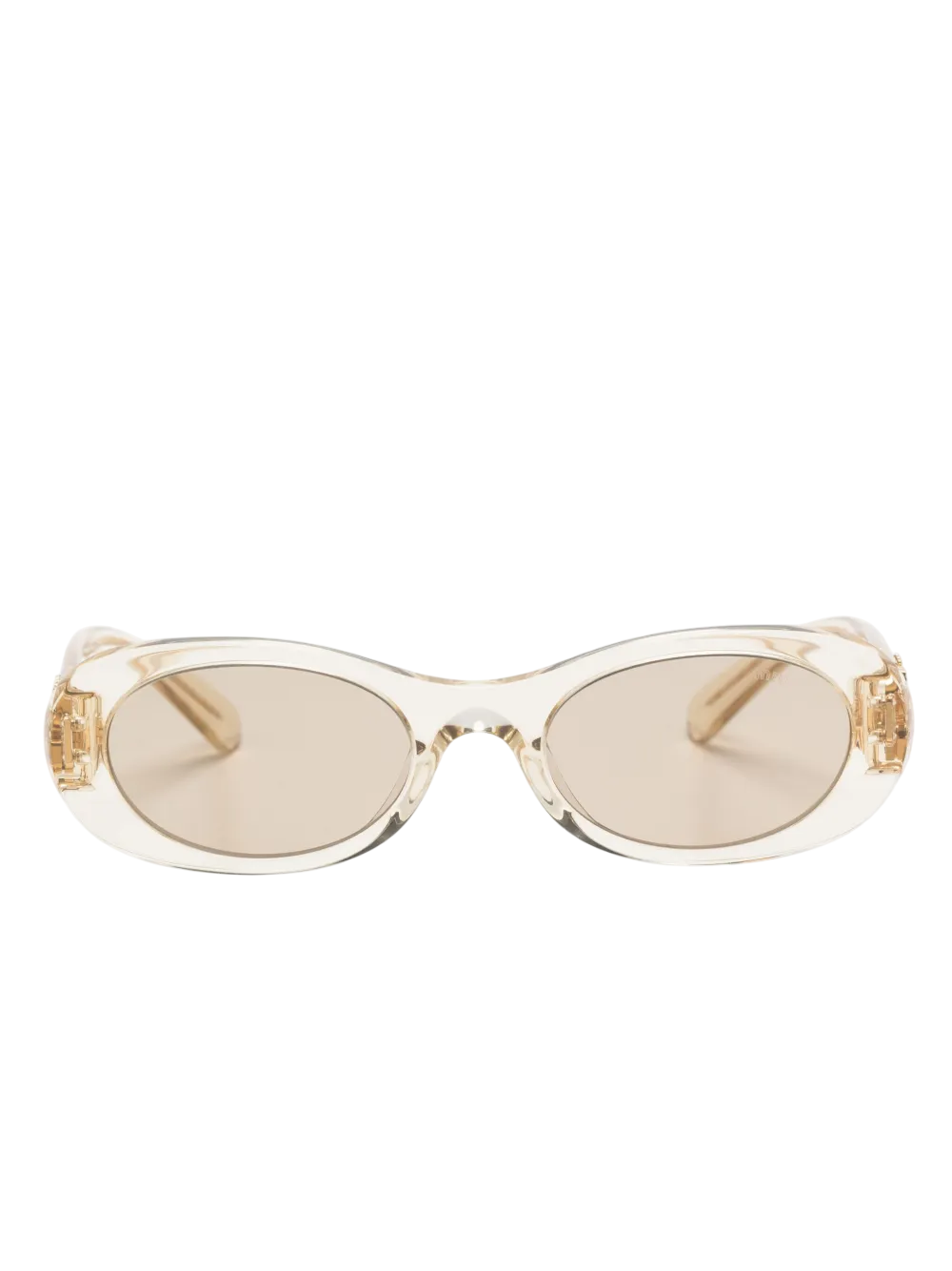 Miu Glimpse Oval-Frame Sunglasses