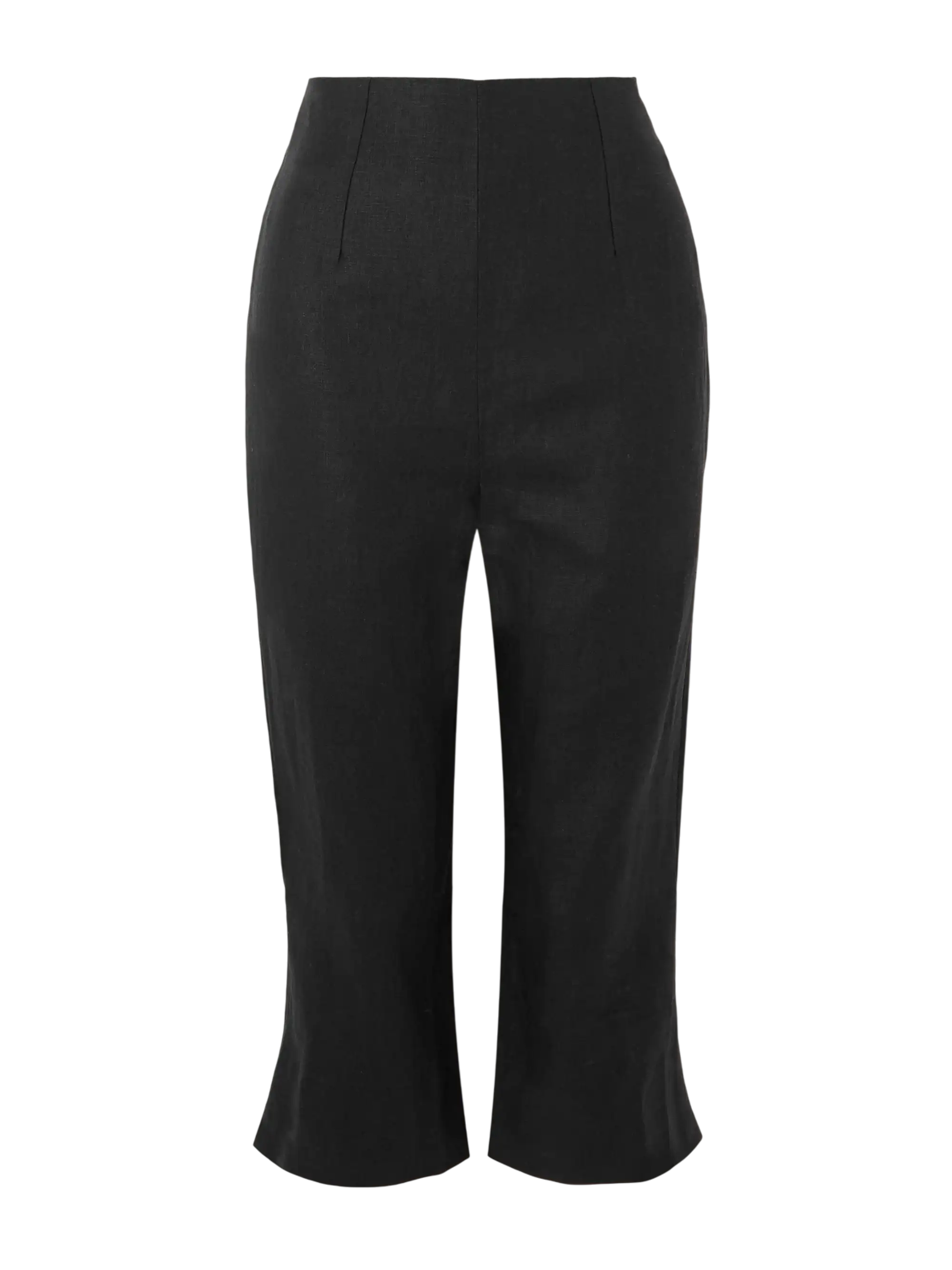 Capri Cropped Linen Slim-Leg Pants