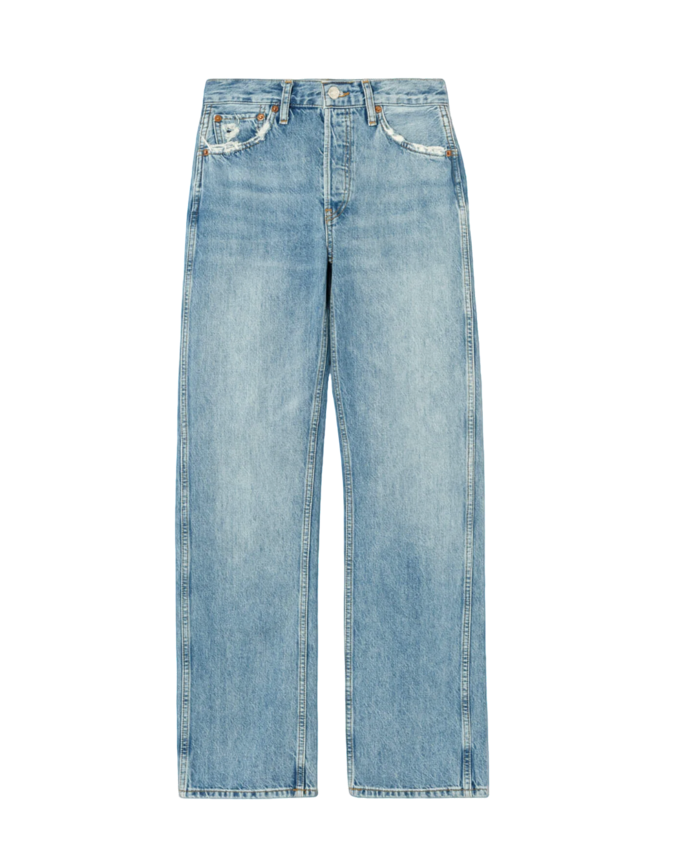 Blue Loose Long Jeans