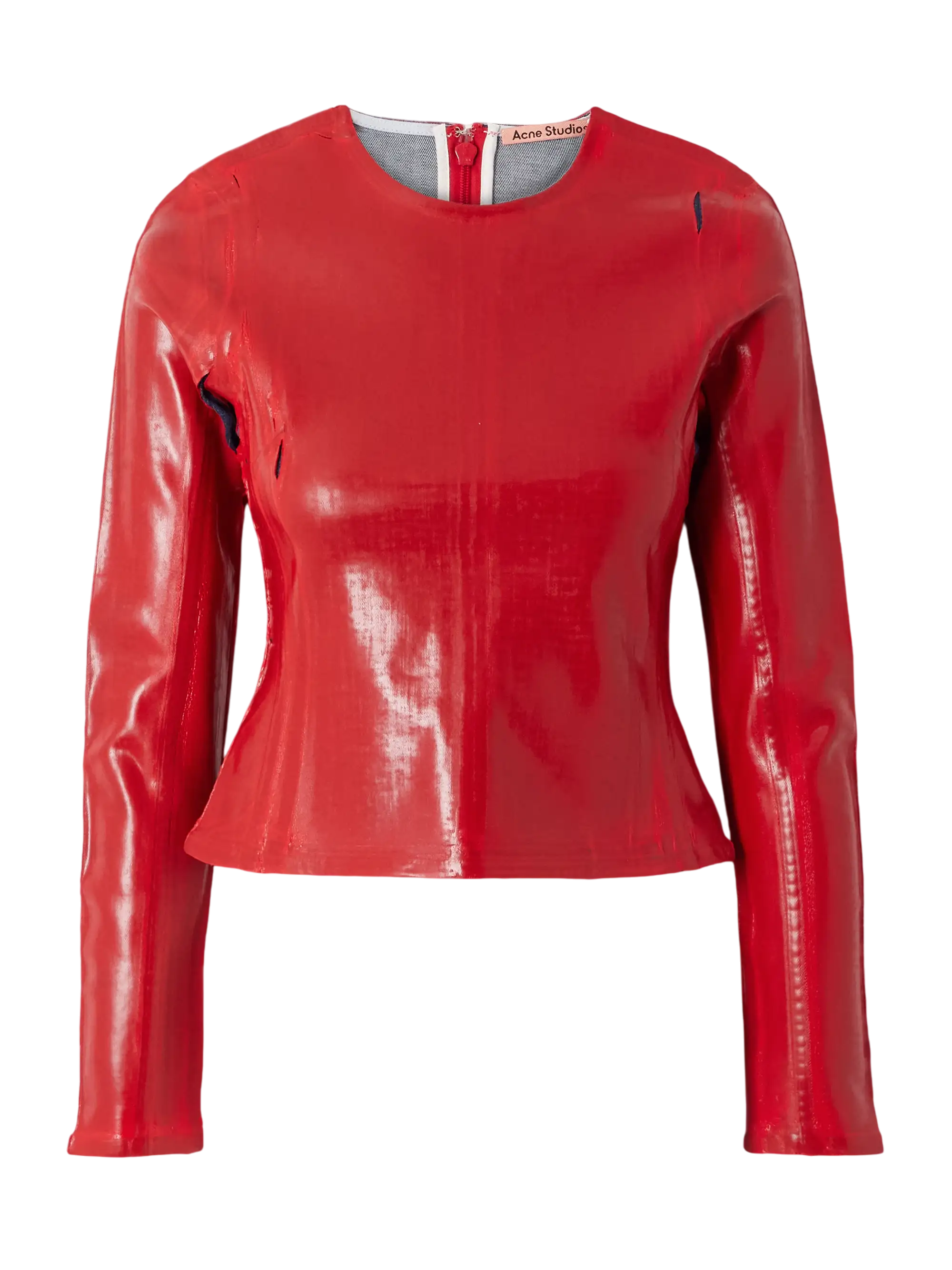 Suna Coated-Denim Top