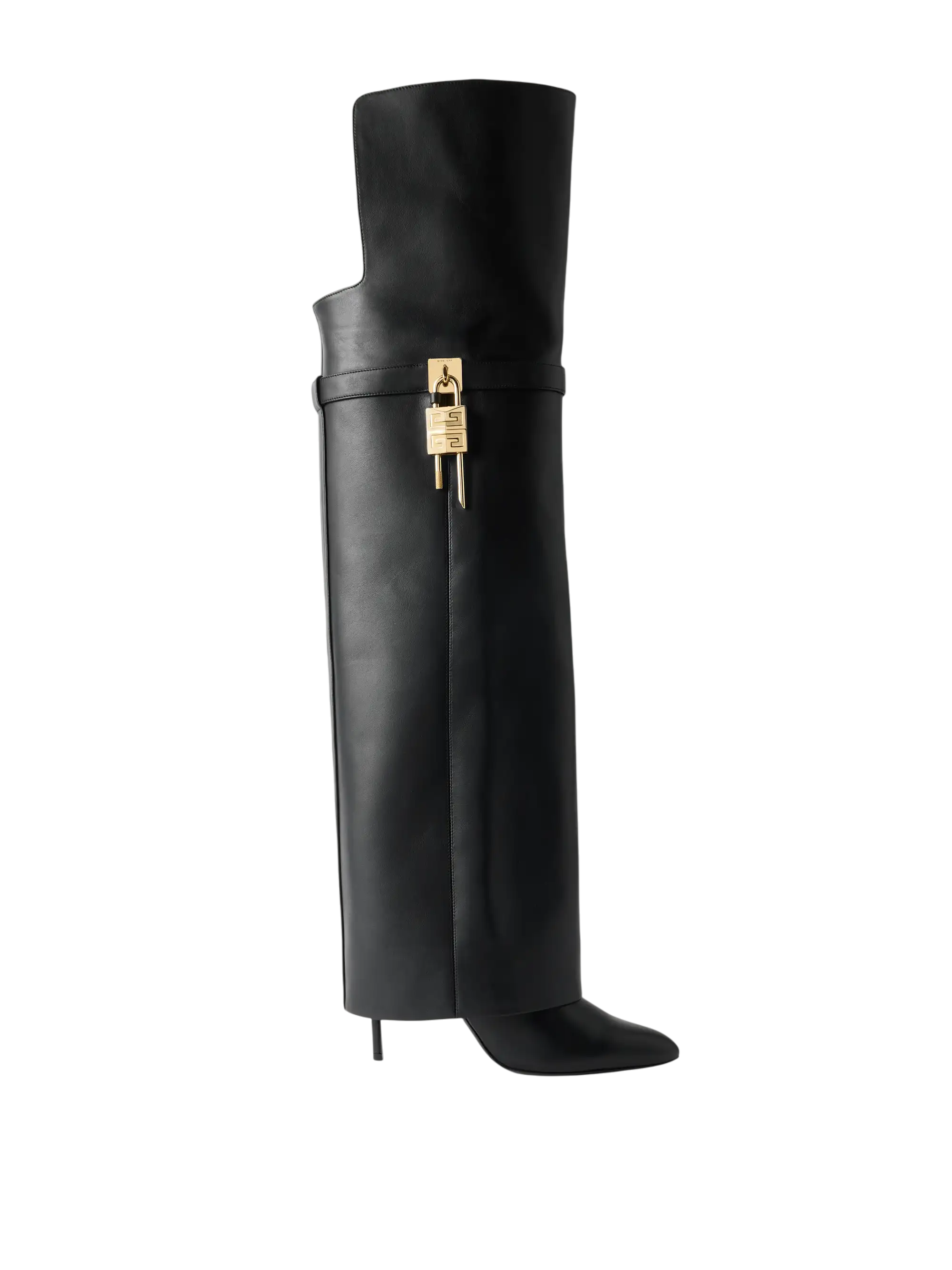 Givenchy Shark Lock Leather Over-The-Knee Boots
