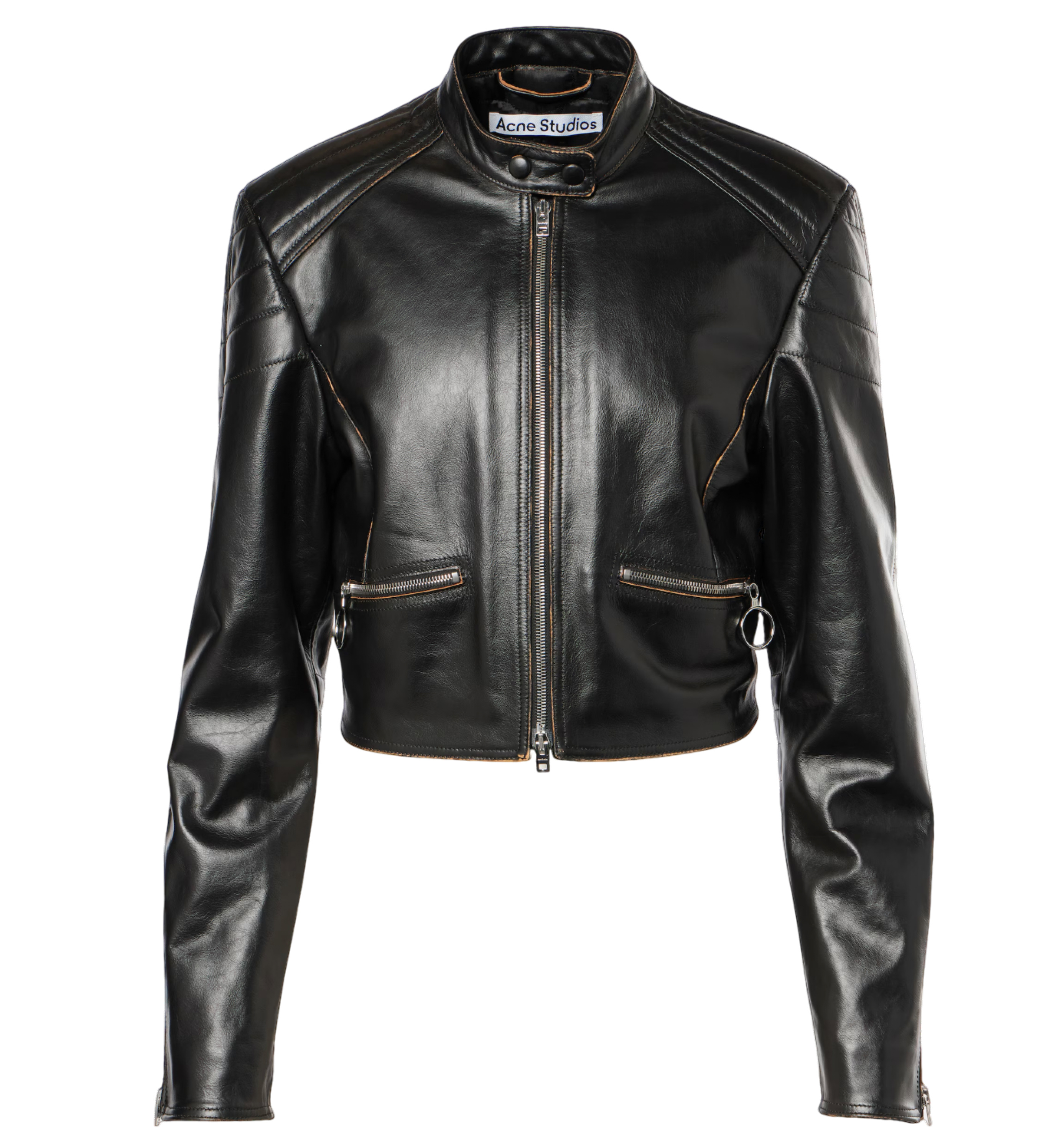 Leather biker jacket