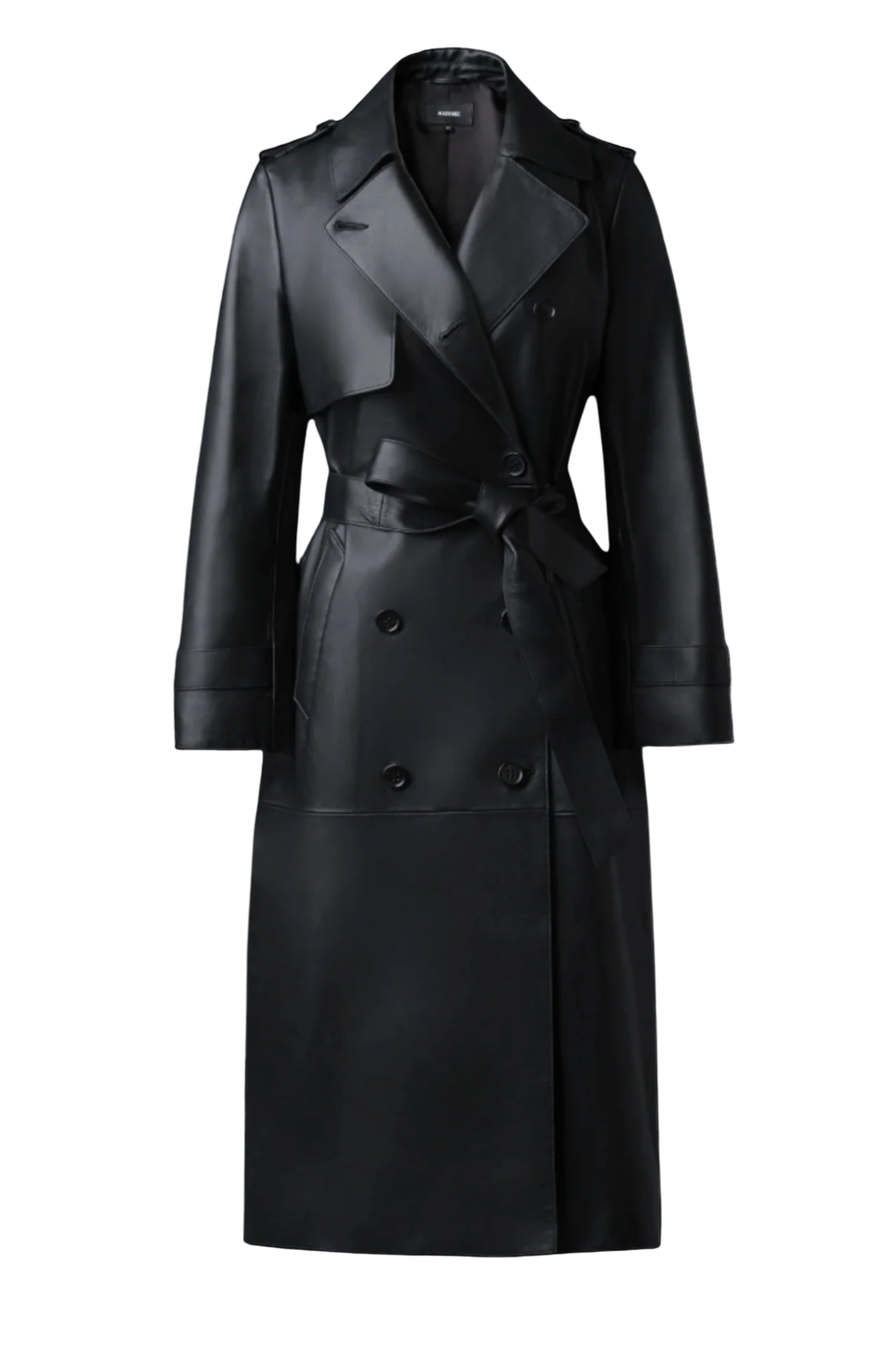 GAEL-V Maxi Leather Trench Coat