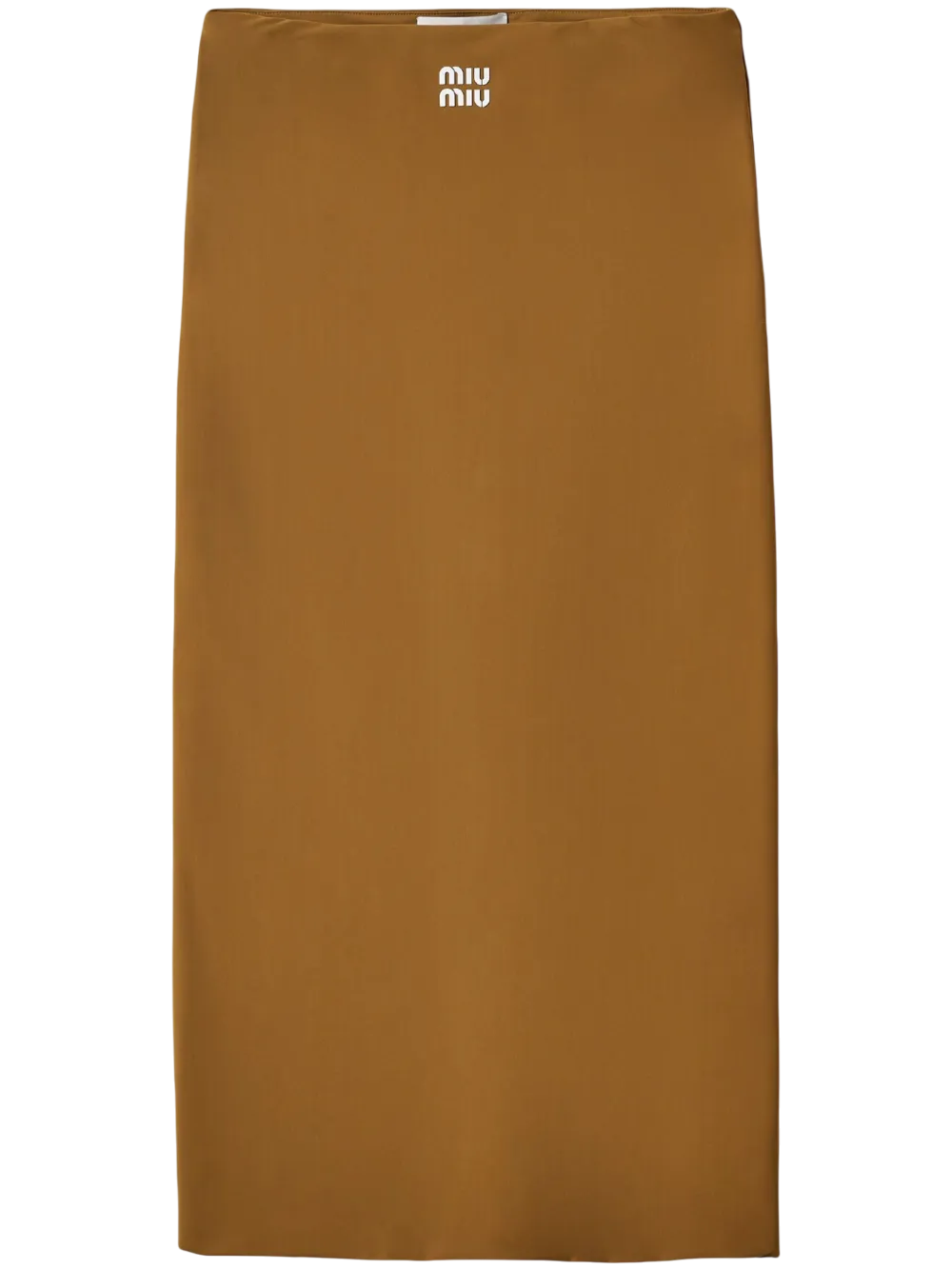 Miu Miu Rubberized-Logo Midi Skirt