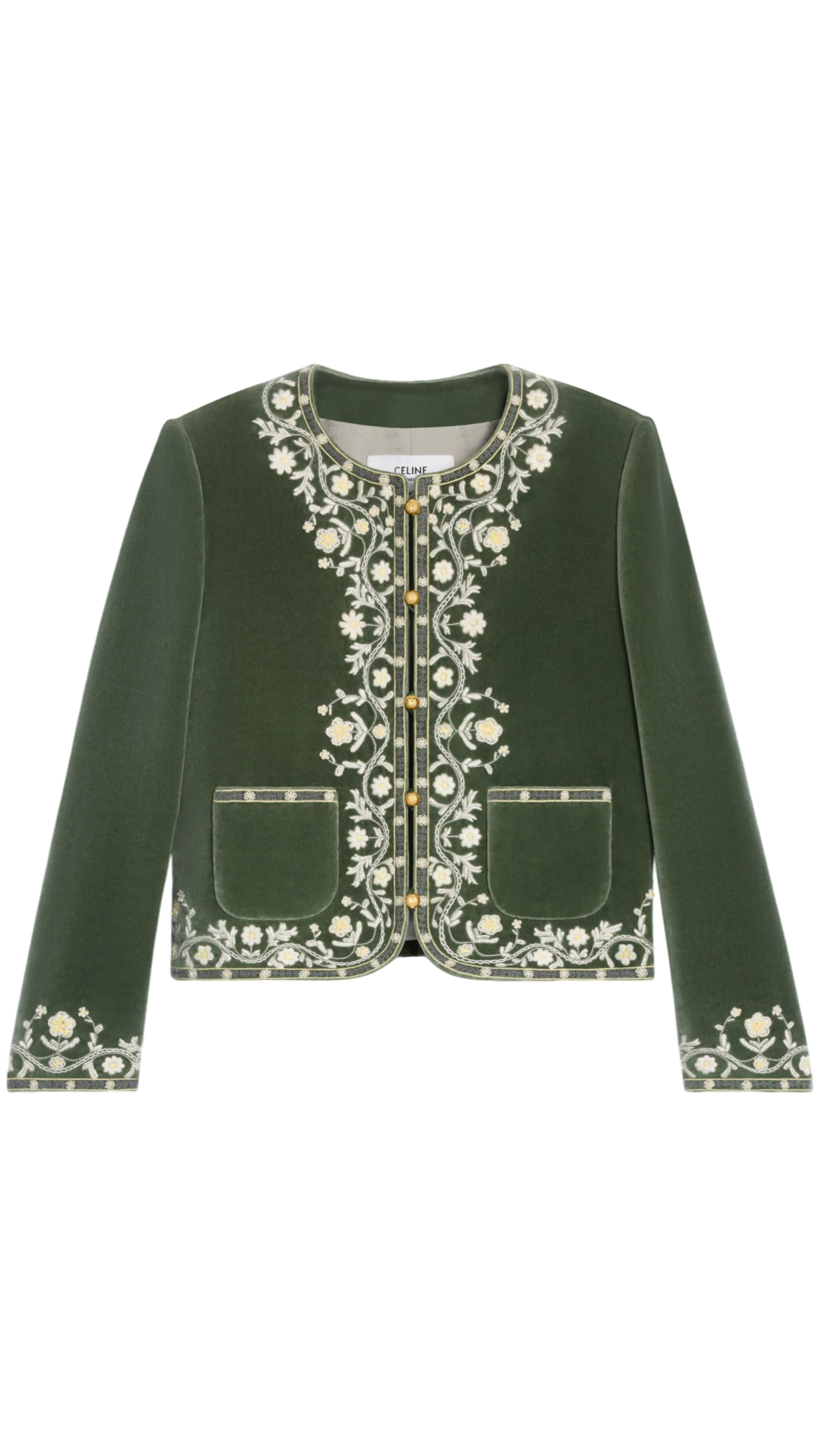 Embroidered Chelsea Jacket in Velvet