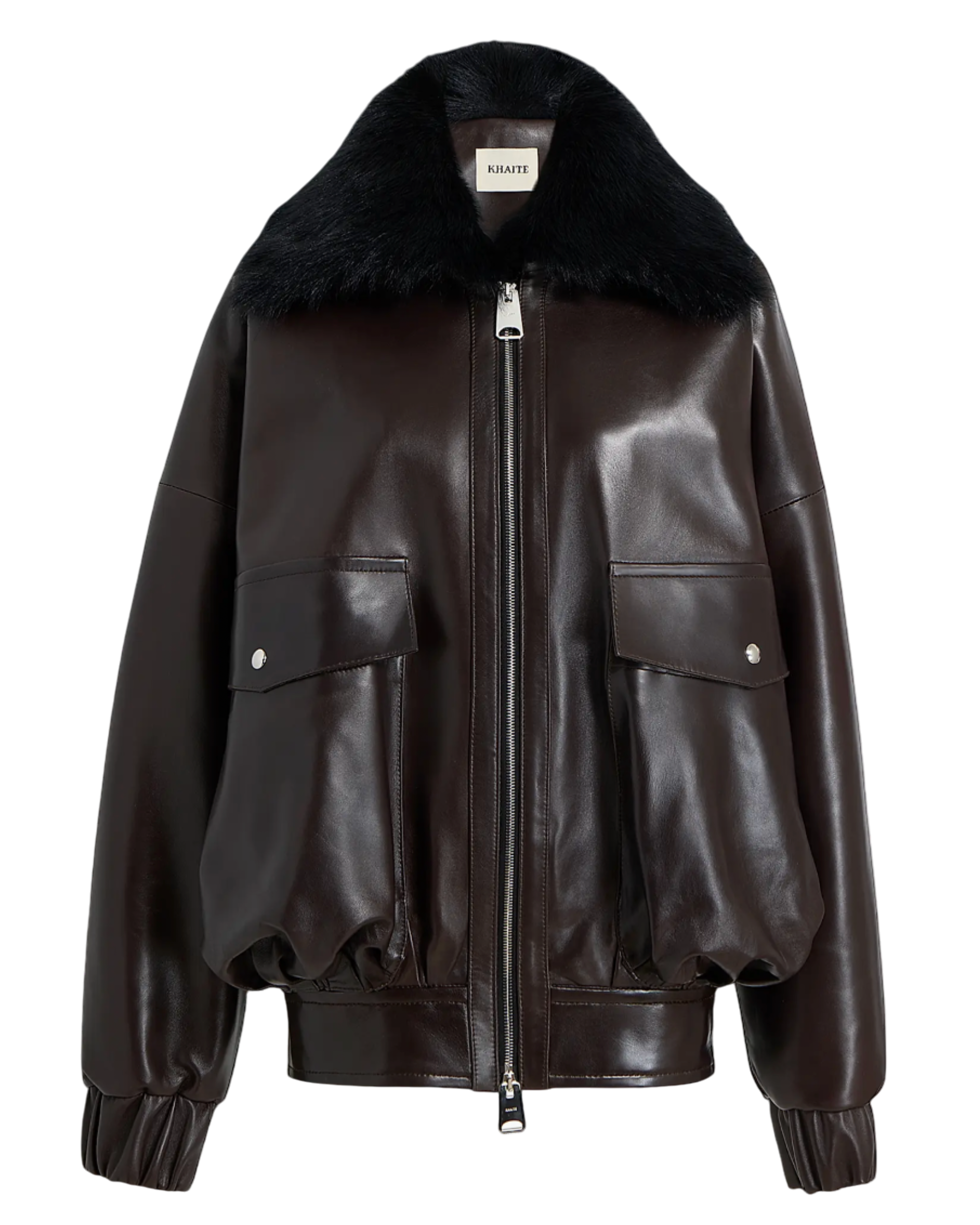 Daemon Shearling-Collar Leather Jacket