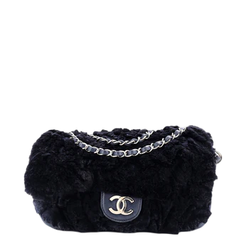 Vintage Cc Flap Bag Lapin Fur Medium