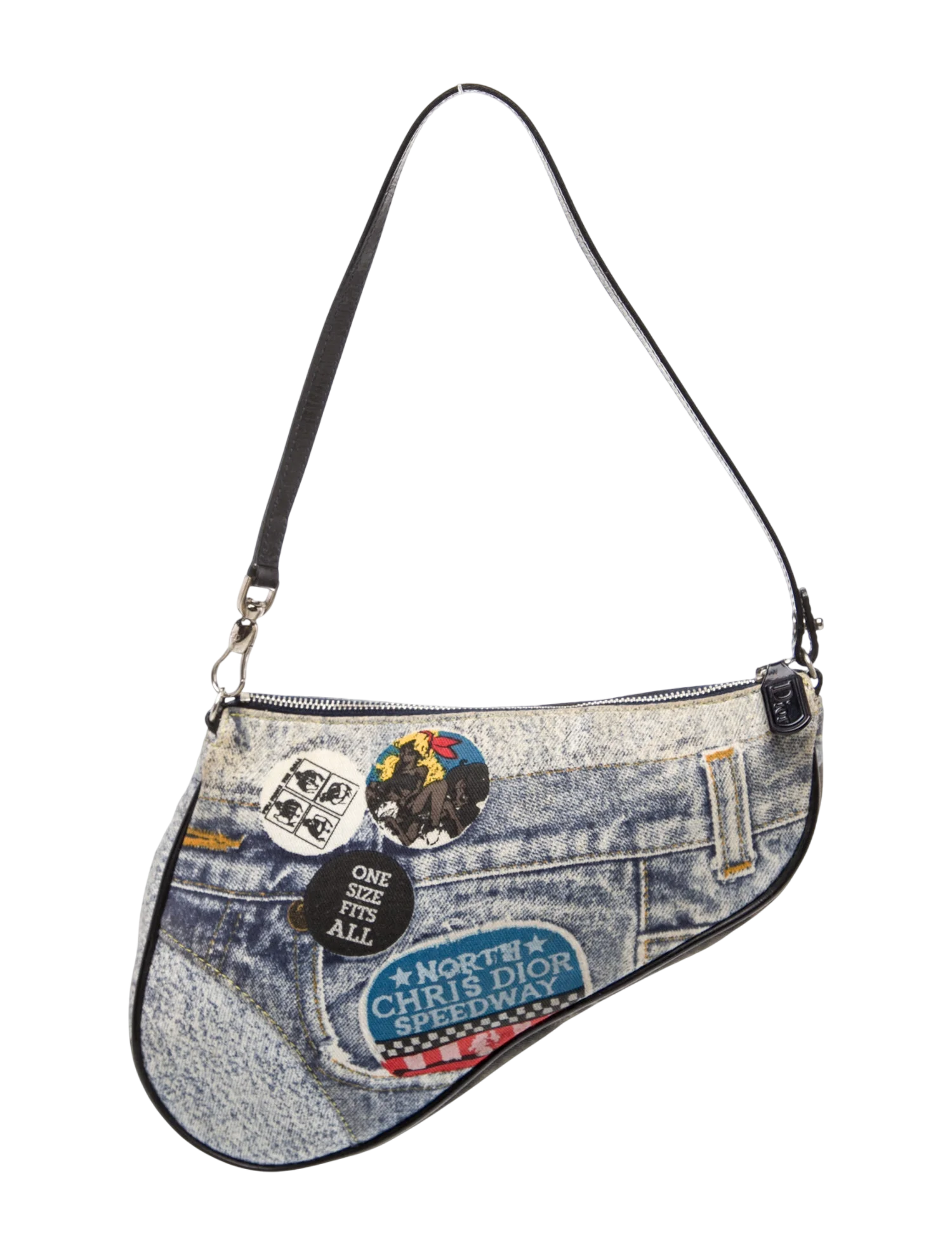 Denim Saddle Pochette Mini Vintage