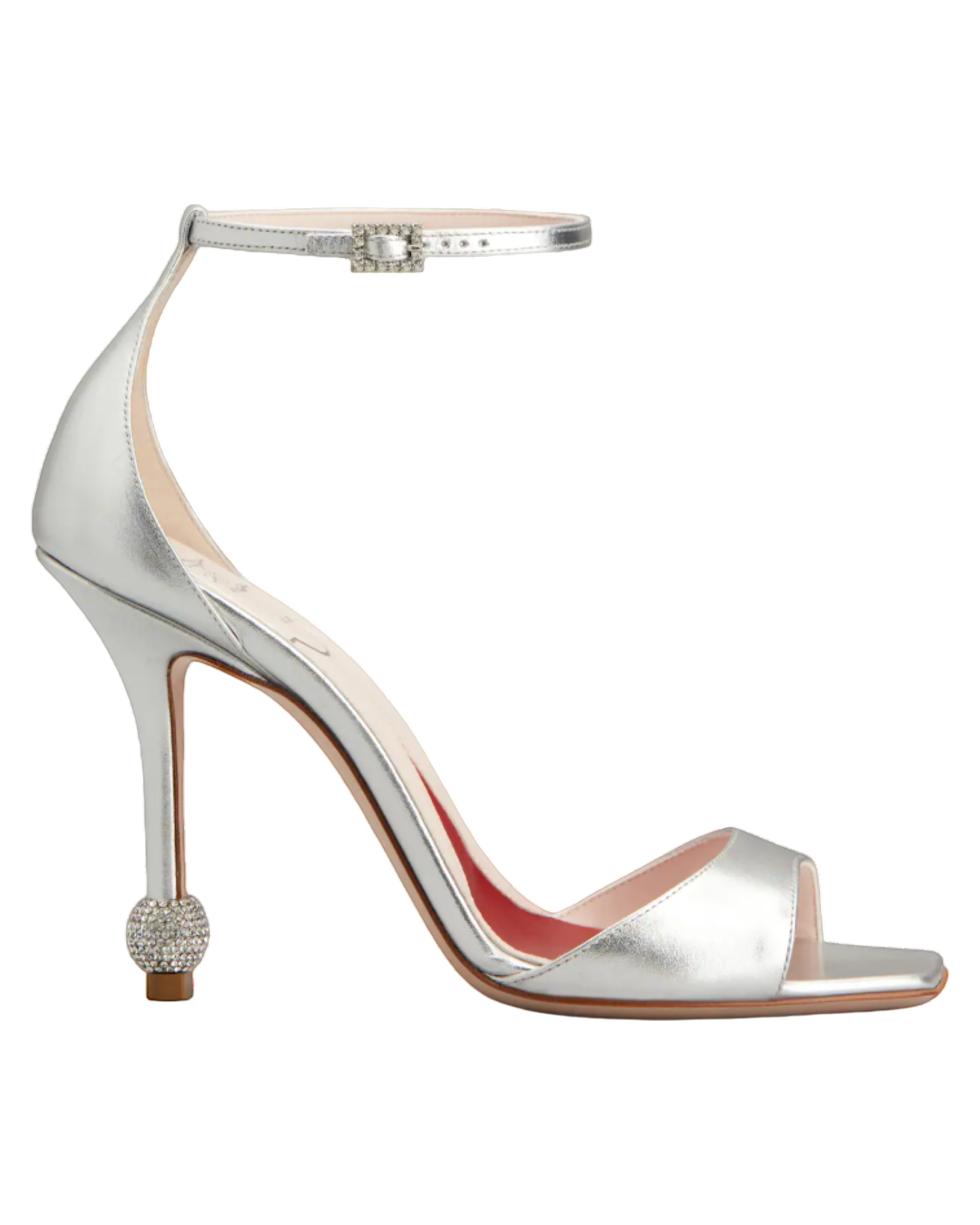 Jewel Heel Sandals in leather