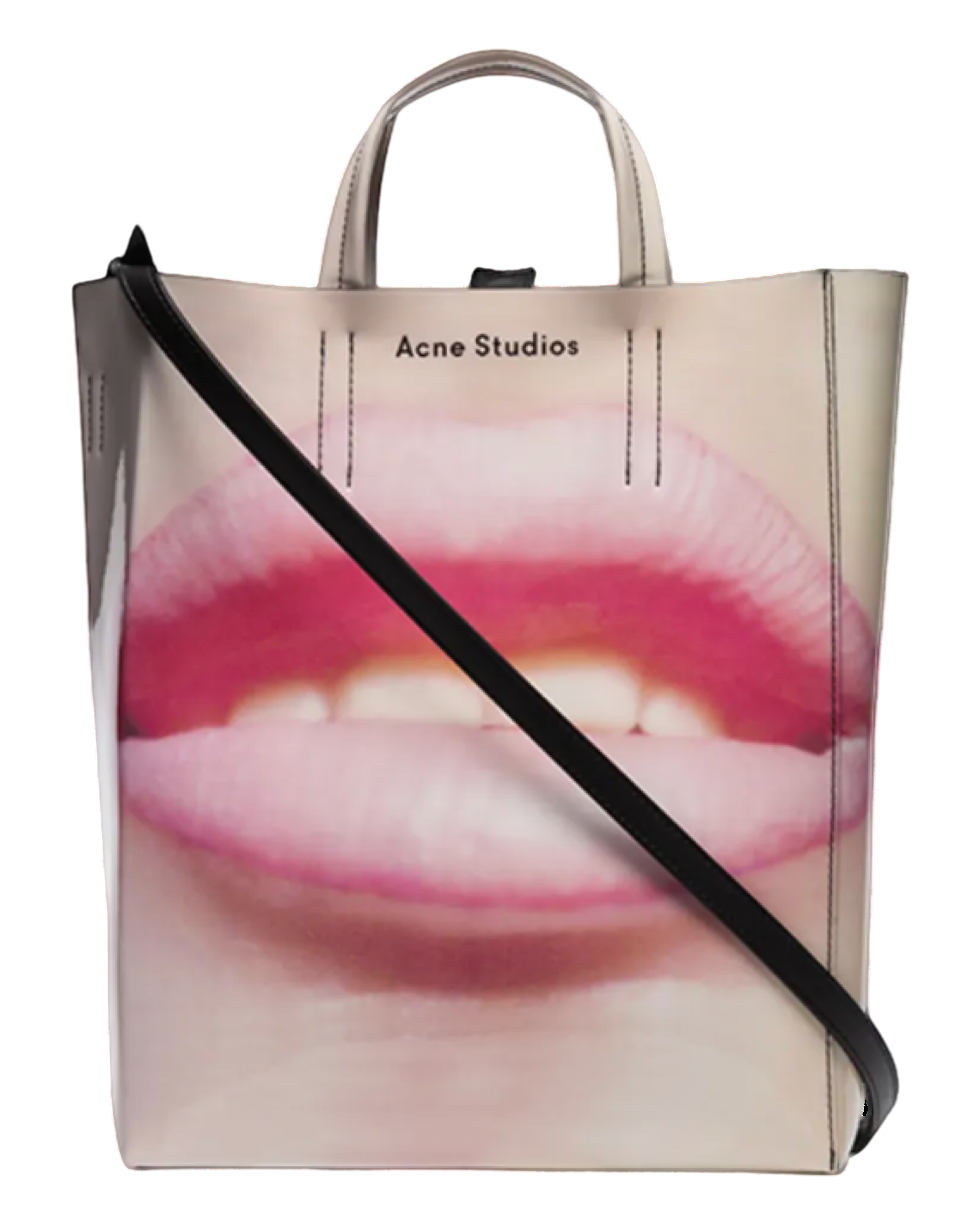 Baker Lip Print 2way Tote Bag Shoulder Bag PVC